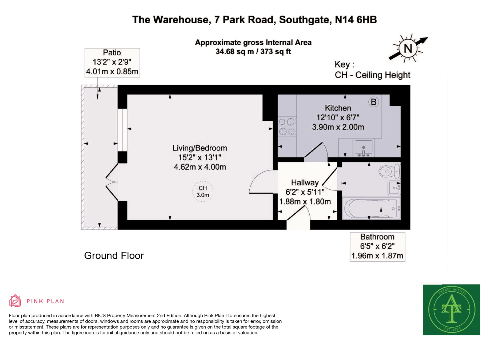 Flat 4, 7 Park Road, London floorplan