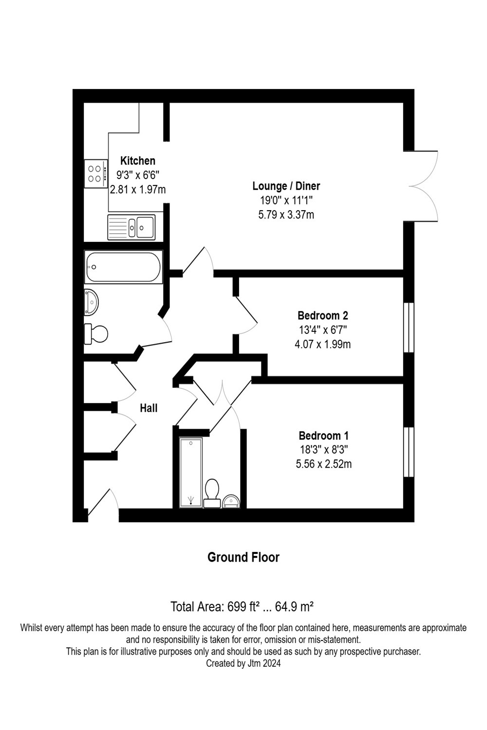 4, Petworth Court, Brooker's Road, Billingshurst floorplan