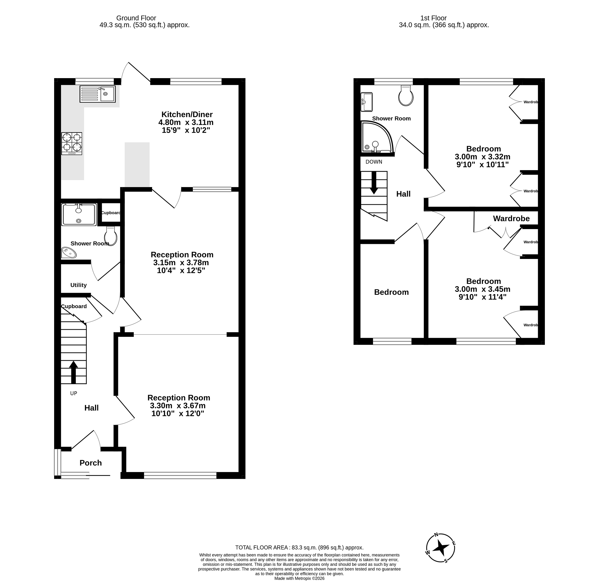 28, Compton Crescent, Chessington floorplan