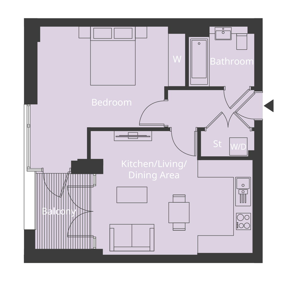 Unit 216 King Georges Gate, Earlsfield, SW18 floorplan