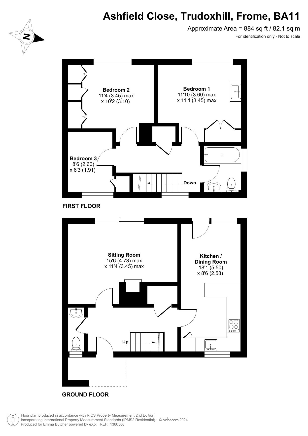 6, Ashfield Close, Frome floorplan