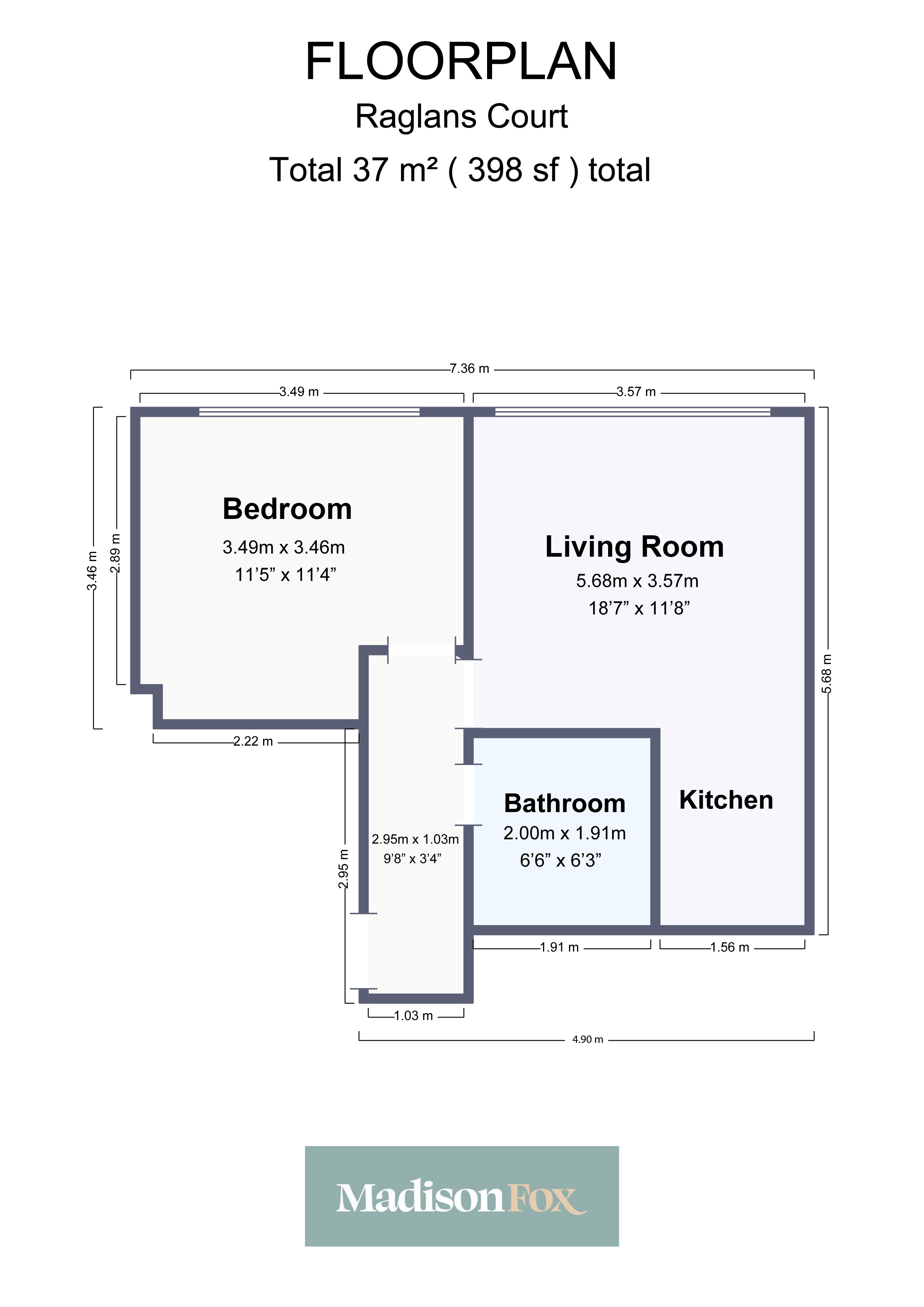 Flat 5, Raglan Court, 36, Raglan Road, London floorplan