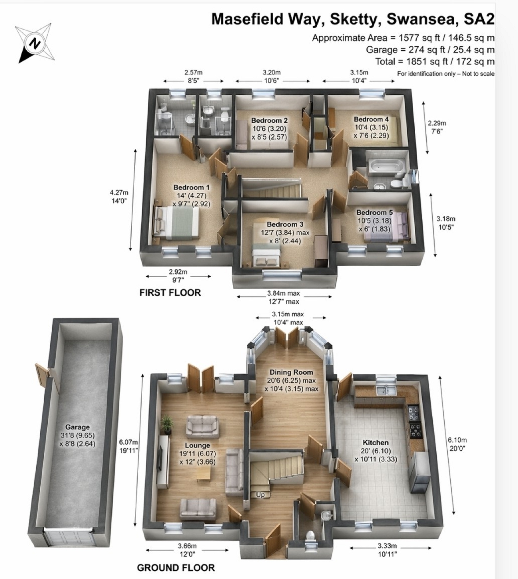 5, Masefield Way, Swansea floorplan