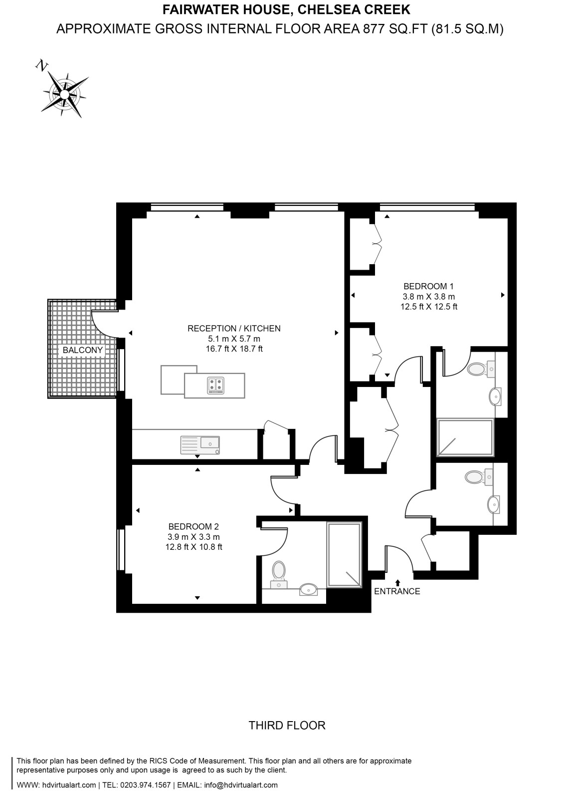 53, Fairwater House,, 1, Lockgate Road, Fulham floorplan