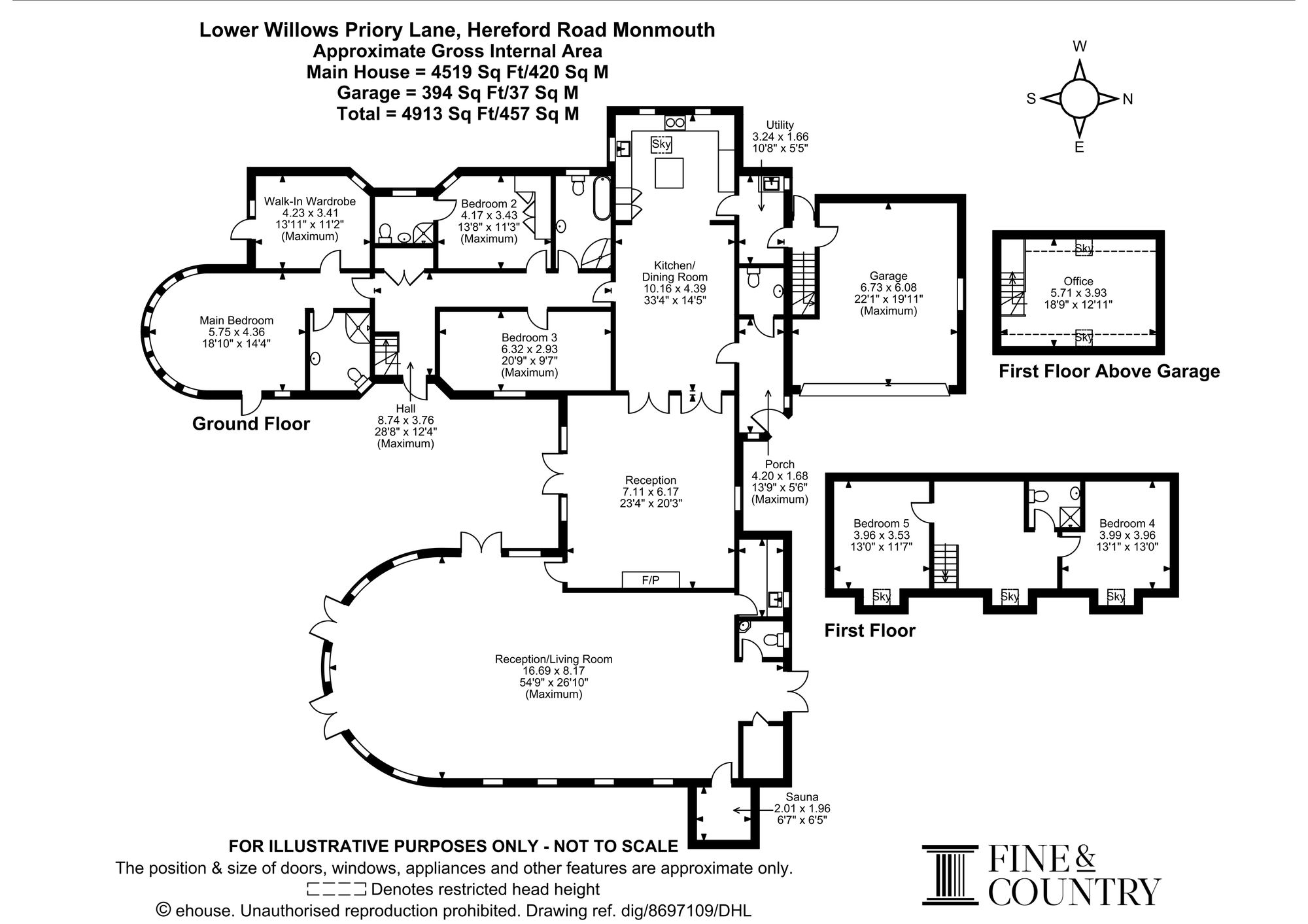 Lower Willows Priory Lane Hereford Road, Monmouth floorplan