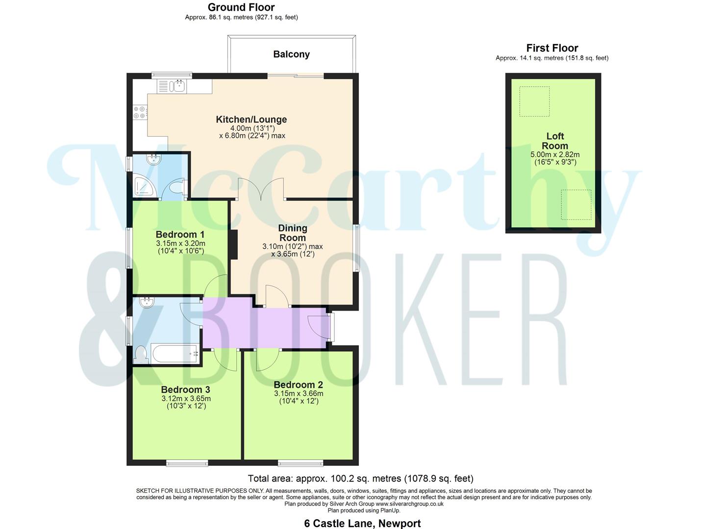 6, Castle Lane, Newport floorplan