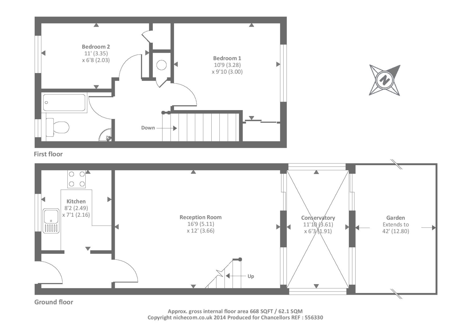 2 Bedrooms Terraced house to rent in Abingdon, Oxfordshire OX14