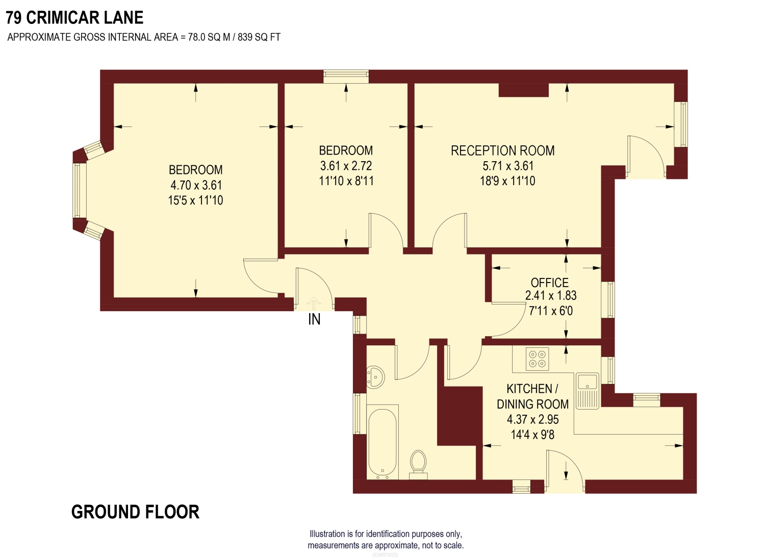 79, Crimicar Lane, Sheffield floorplan