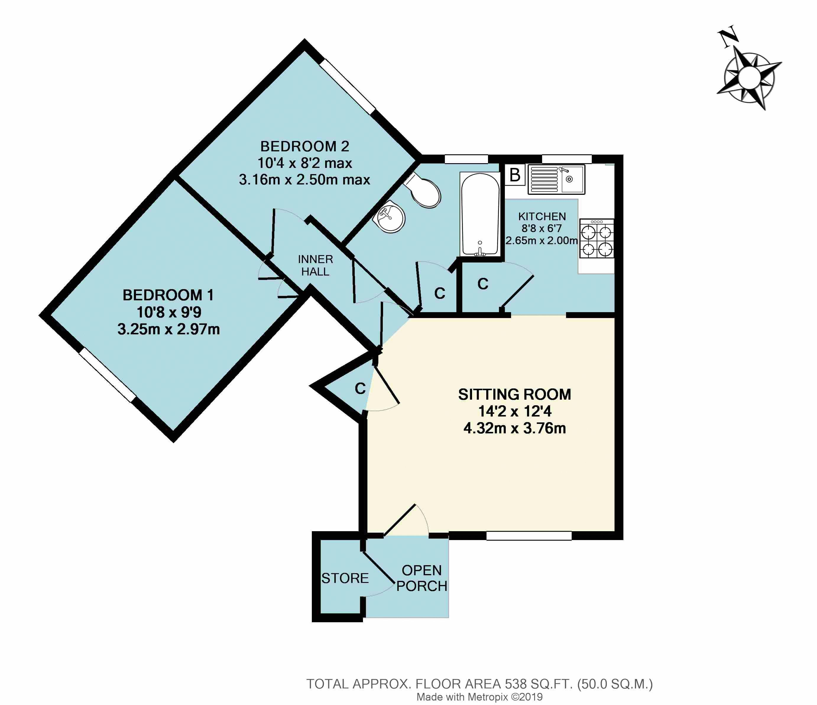 2 Bedrooms Flat to rent in Lower Meadow, Ilminster TA19