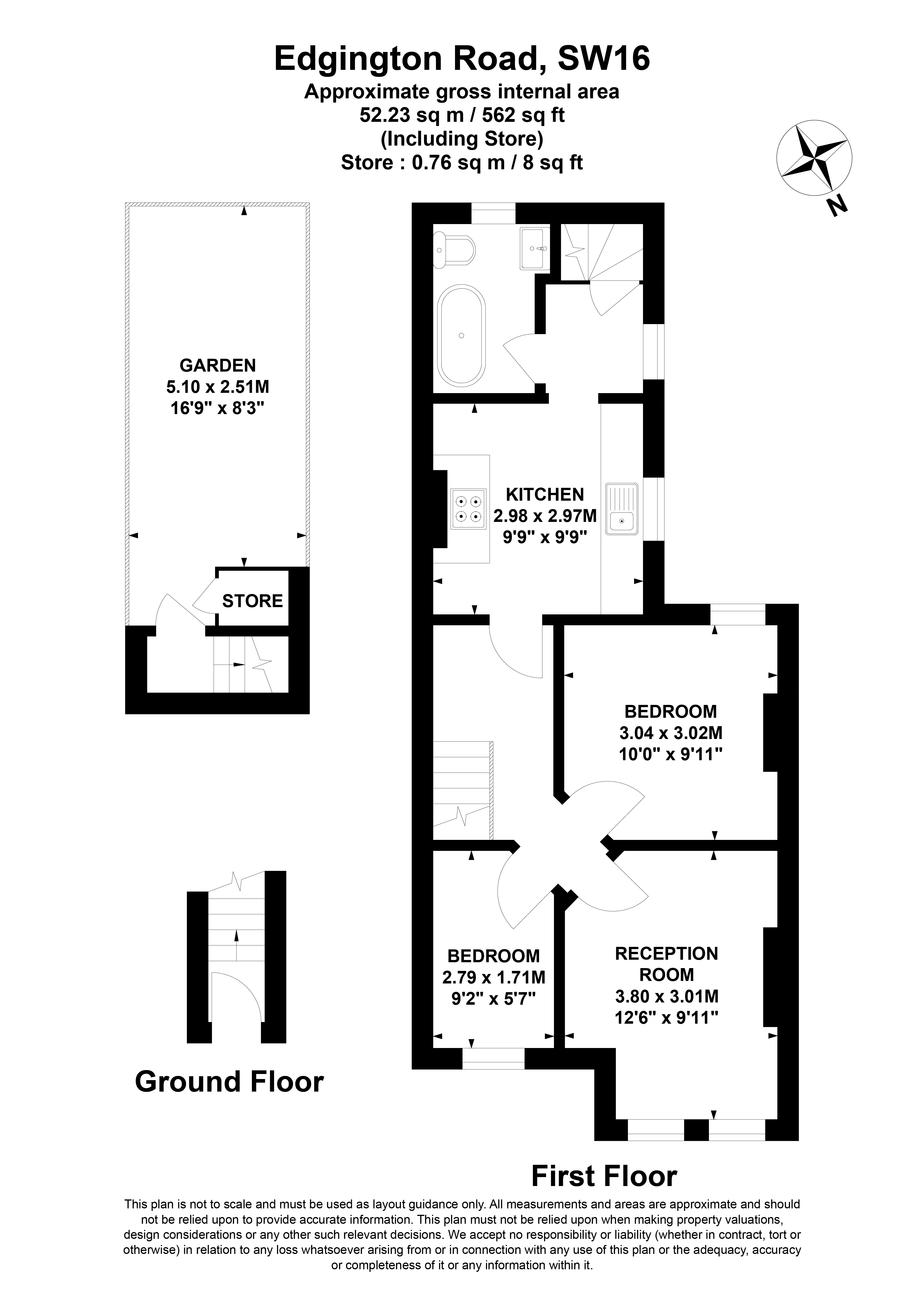 14a, Edgington Road, London floorplan