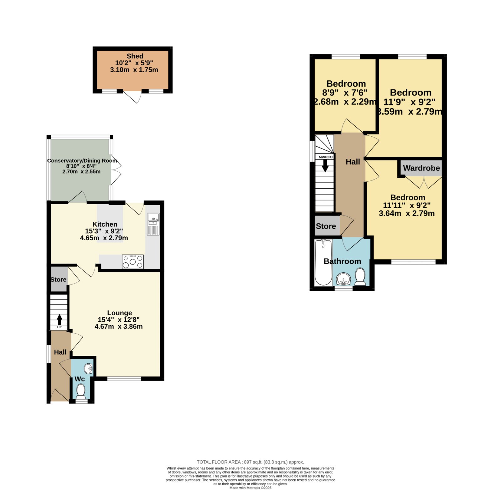 36, Skylark Way, Ashford floorplan