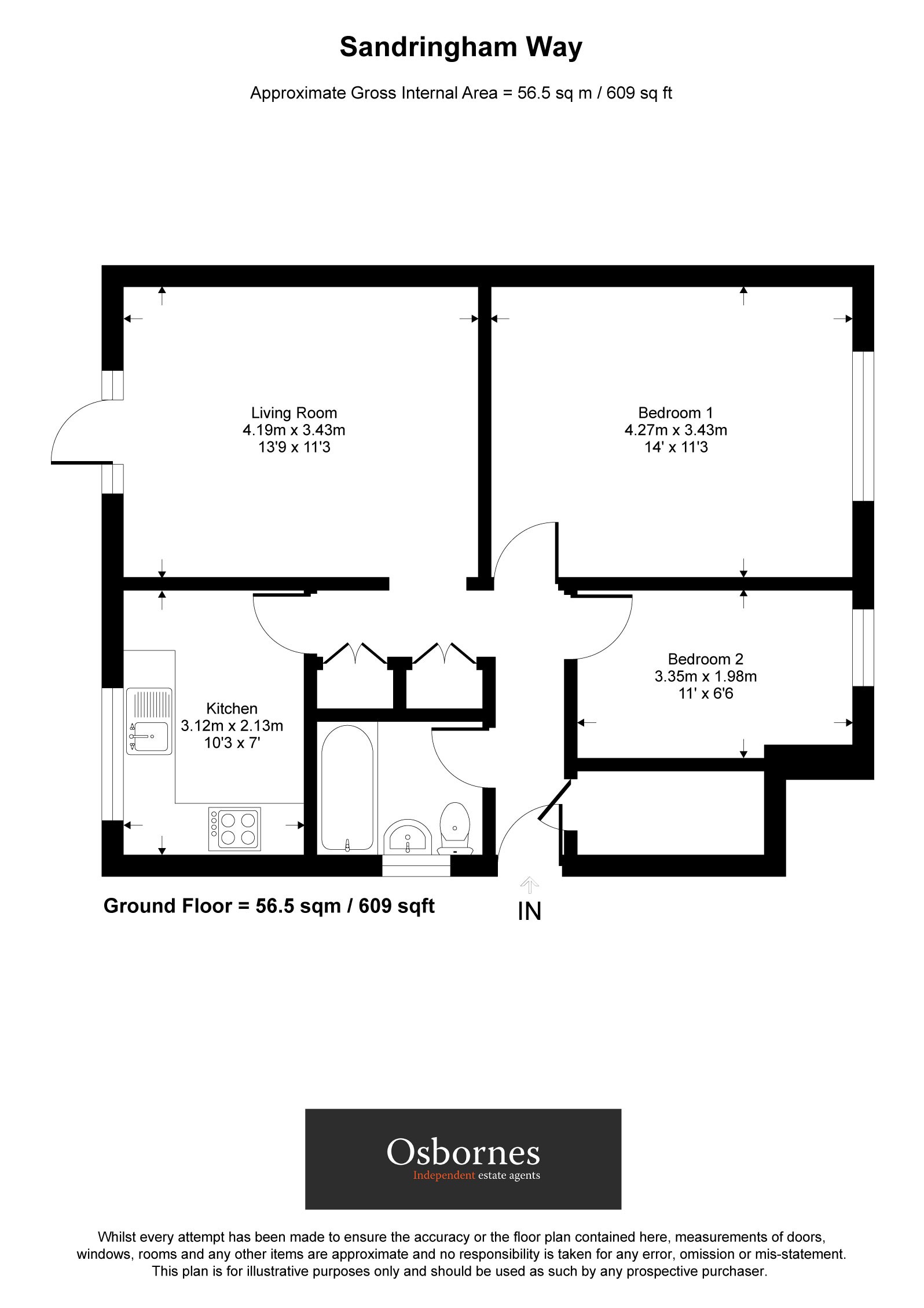 66, Sandringham Way, Camberley floorplan