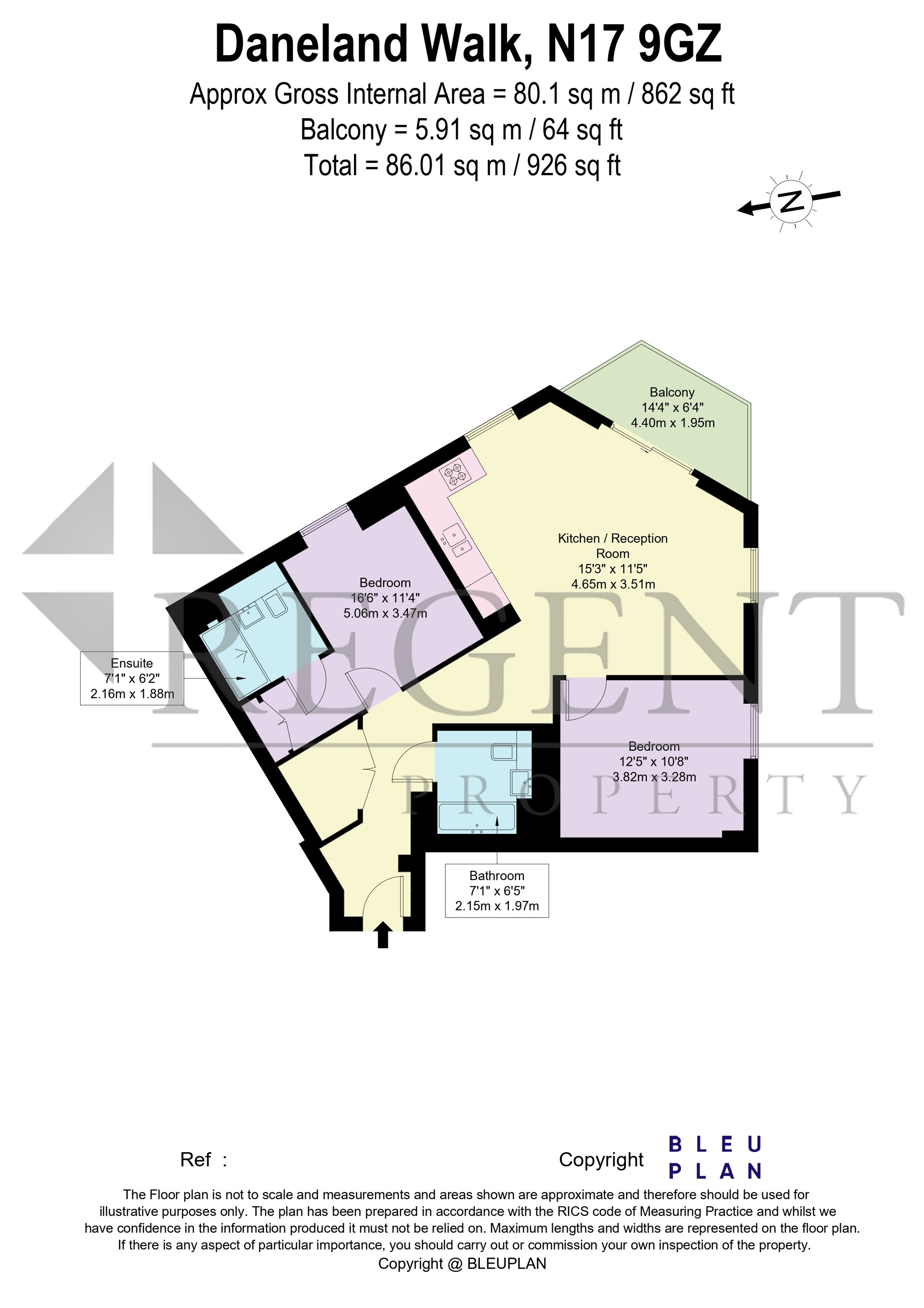 Apt 106 Hale Works Apartments, Daneland Walk, London floorplan