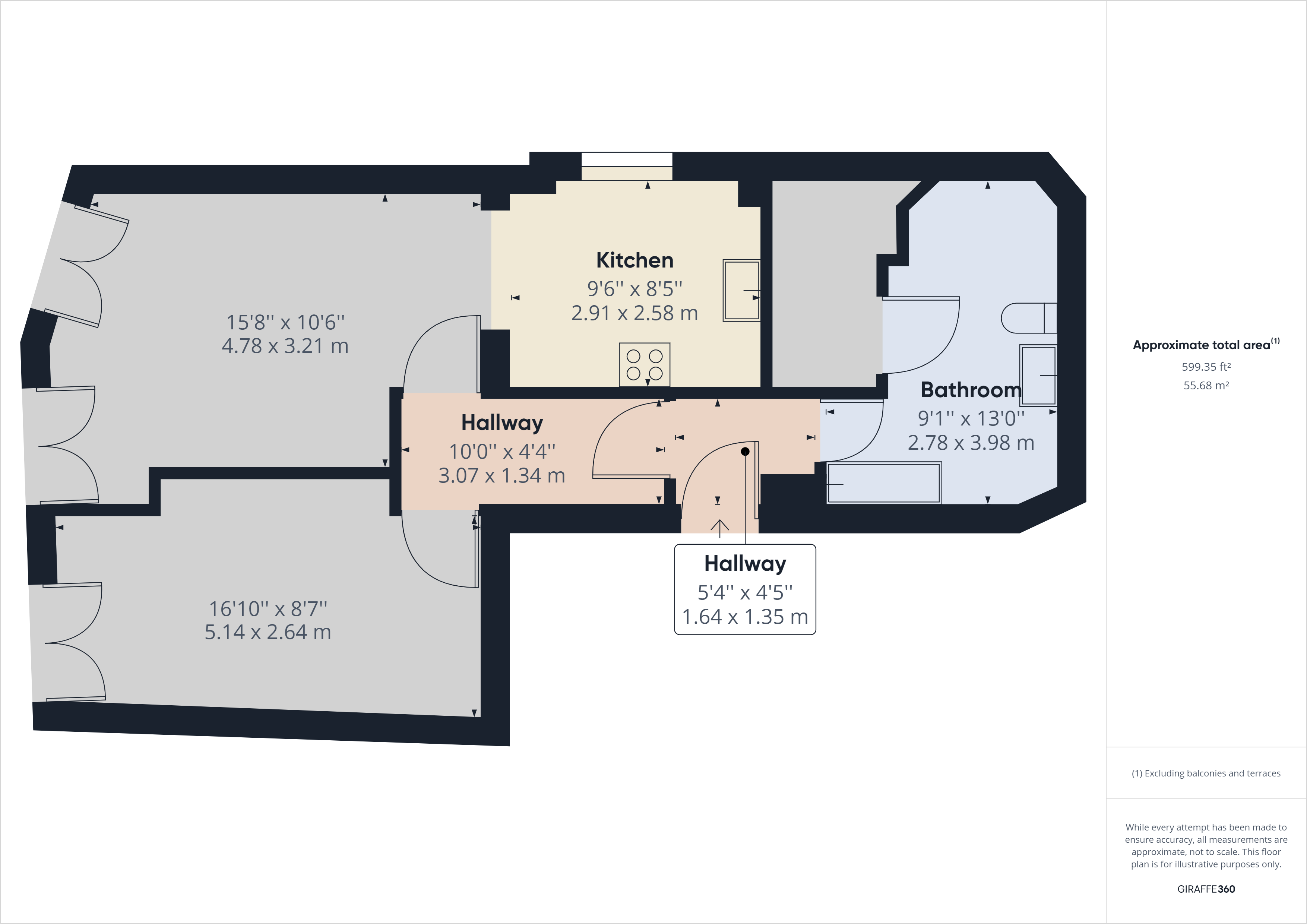 Flat 4 Fitz Regent, 2, Steine Lane, Brighton floorplan