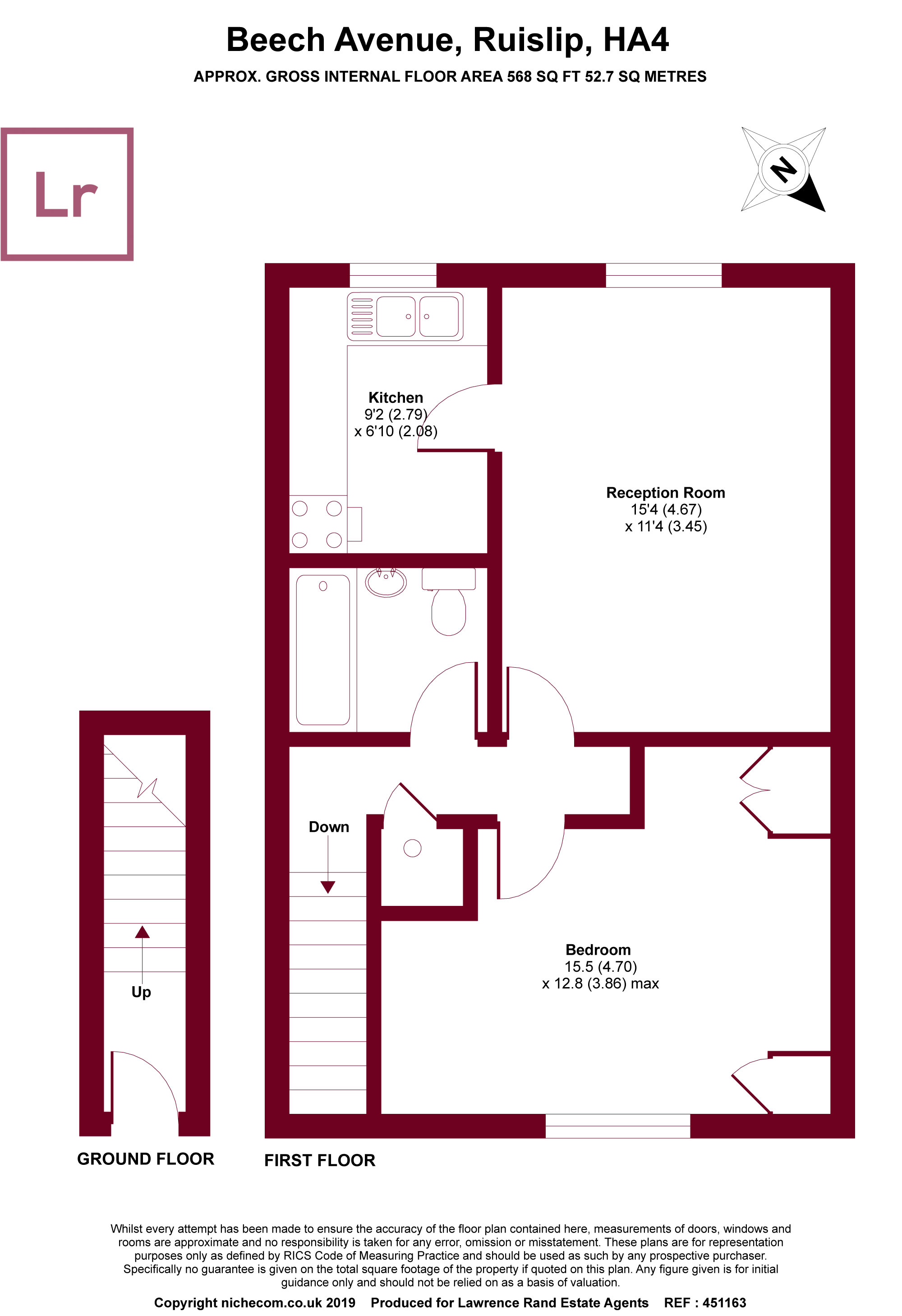 1 Bedrooms Maisonette for sale in Beech Avenue, Ruislip, Middlesex HA4