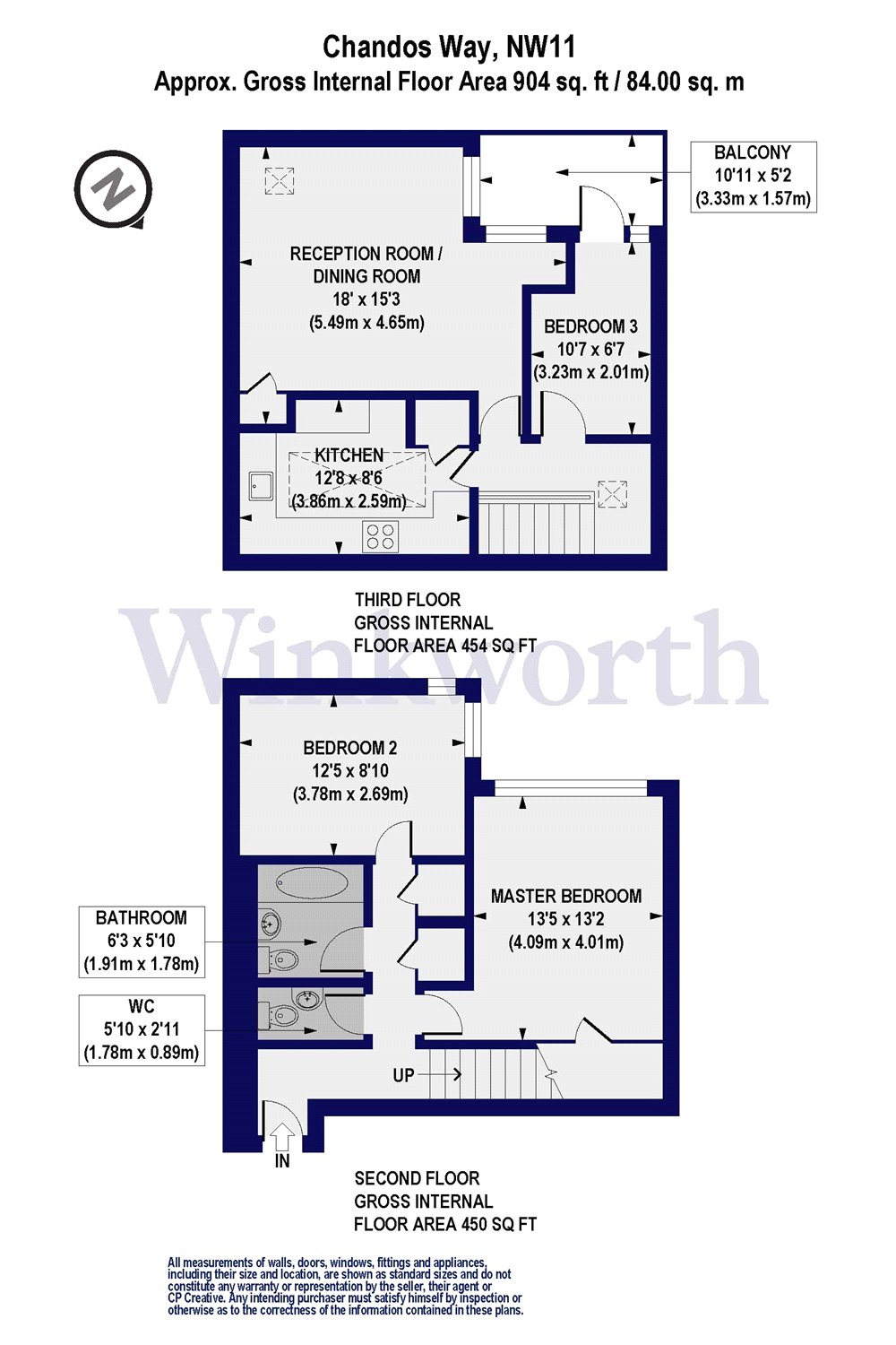 3 Bedrooms Flat to rent in Chandos Way, London NW11