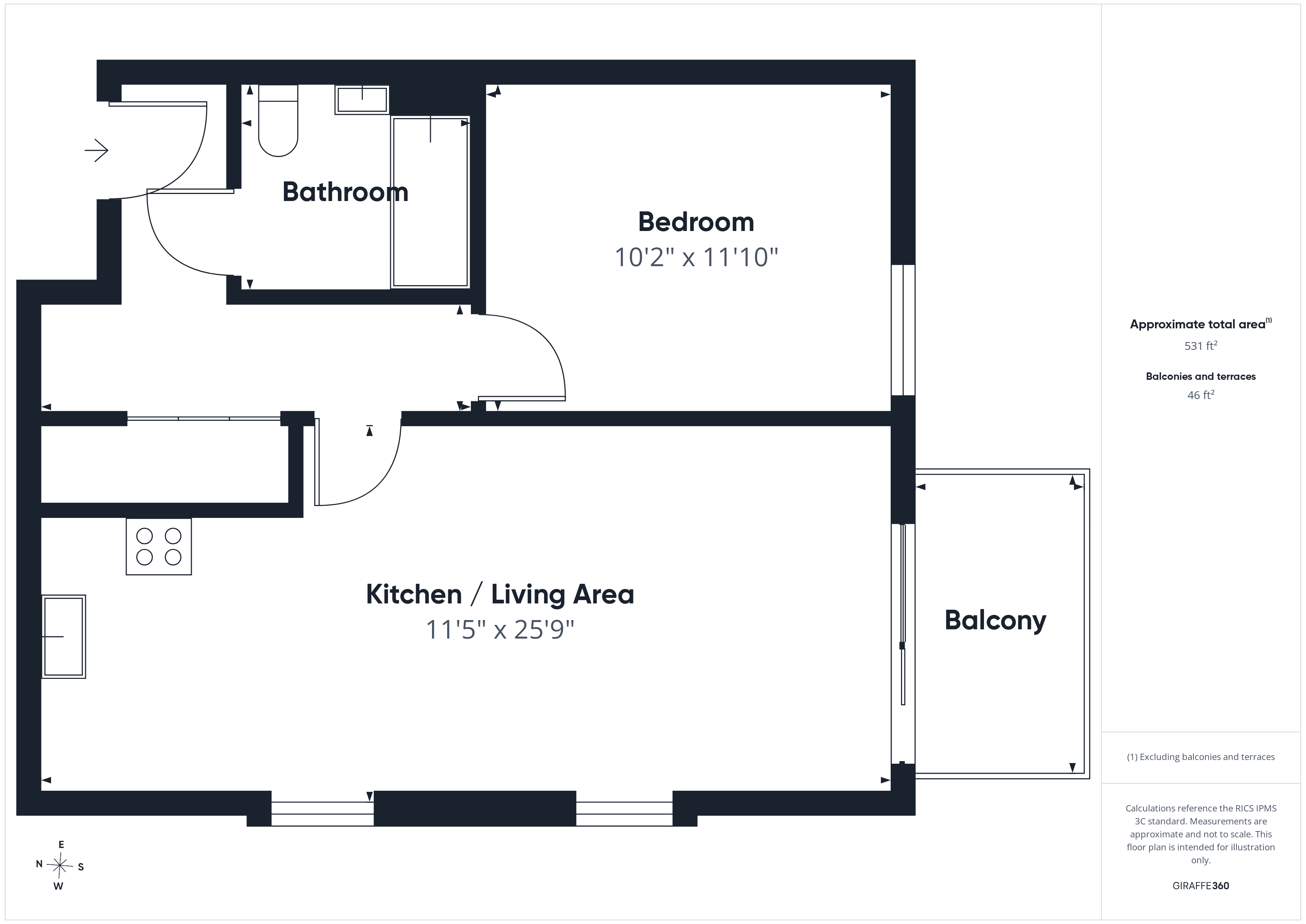 Flat 28, 2, Carraway Street, Reading floorplan