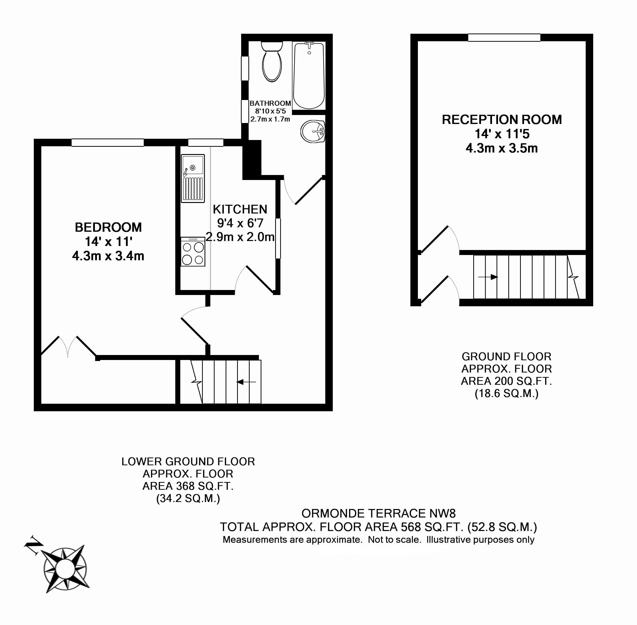 1 Bedrooms Flat to rent in Ormonde Terrace, London NW8