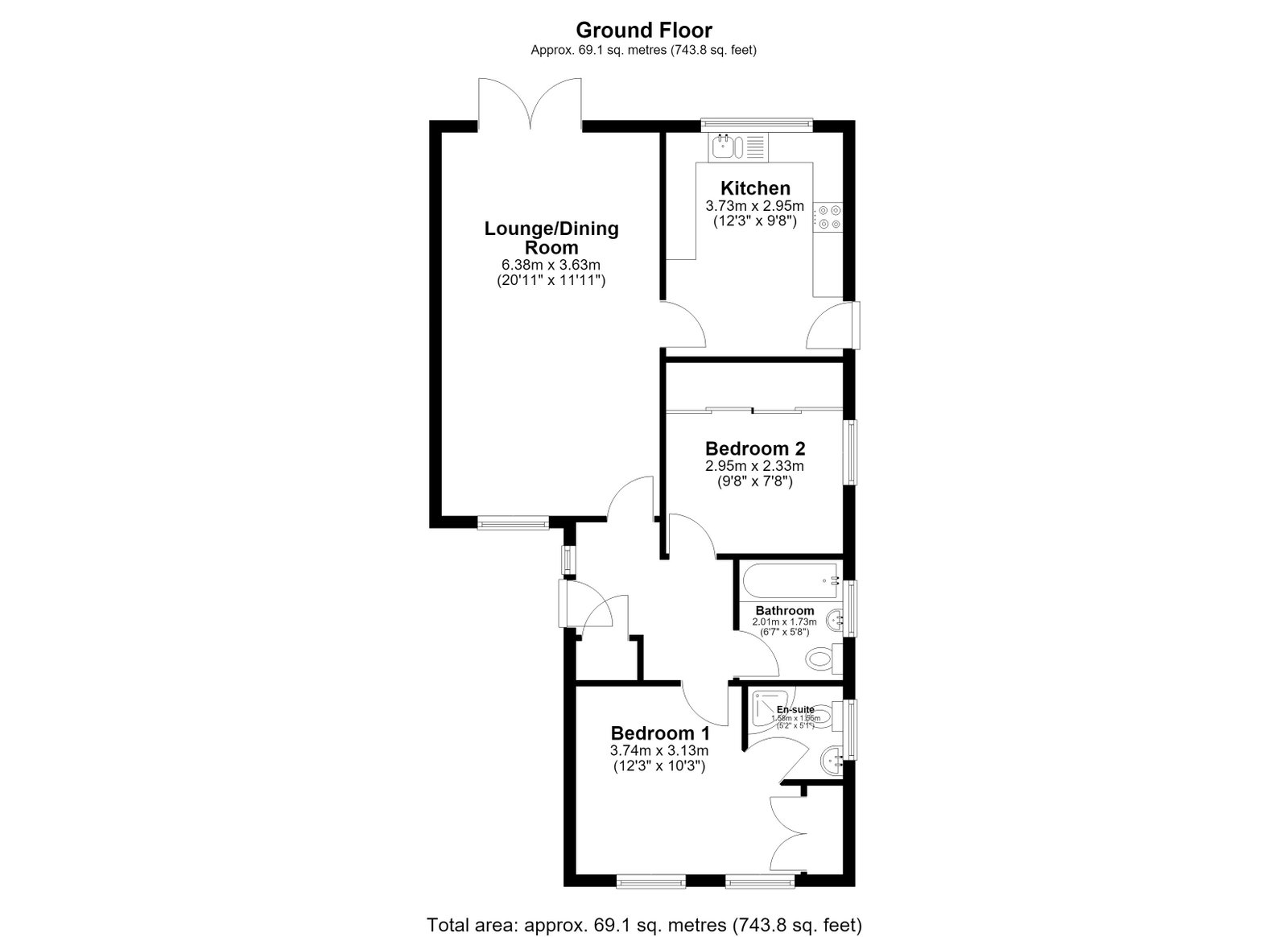 3b, Nursery Drive, March floorplan
