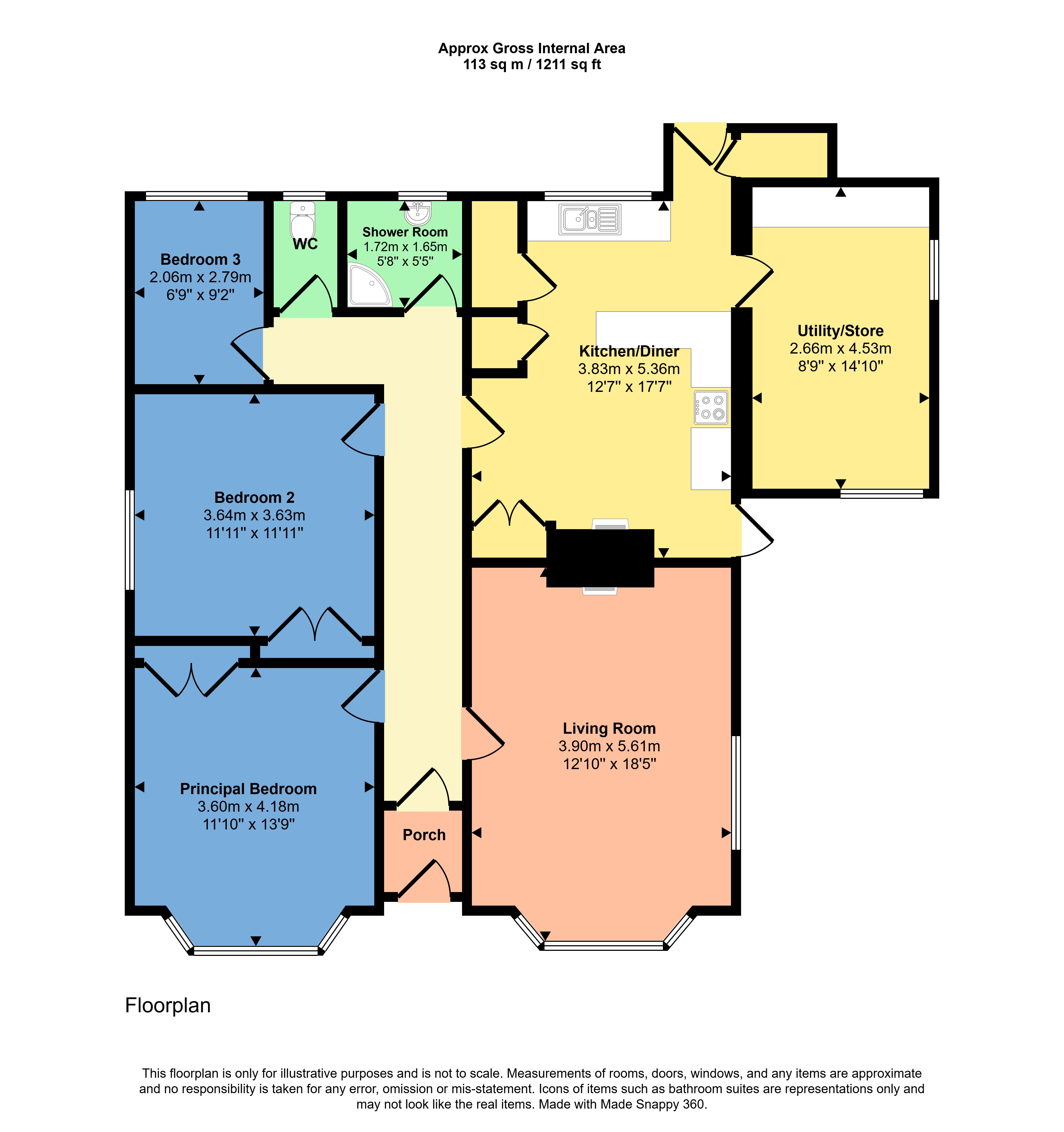 11, Clinton Close, Cornwall floorplan