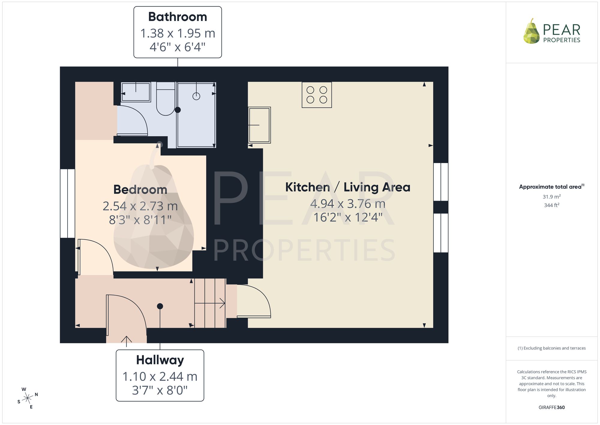 Flat 8, 129 Rowlands Road, Worthing floorplan