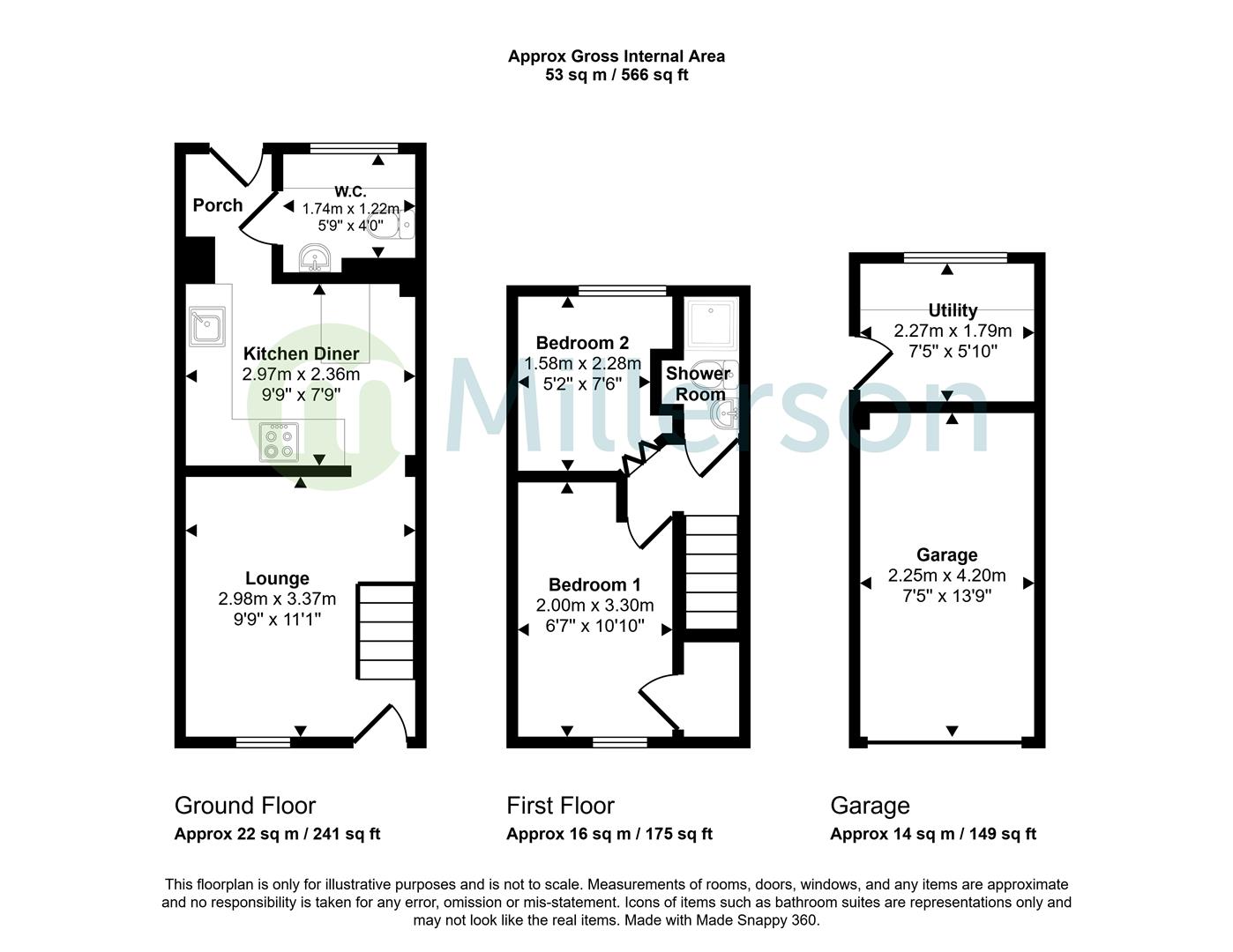Chardan Cottage, 3, Newtown, Fowey floorplan