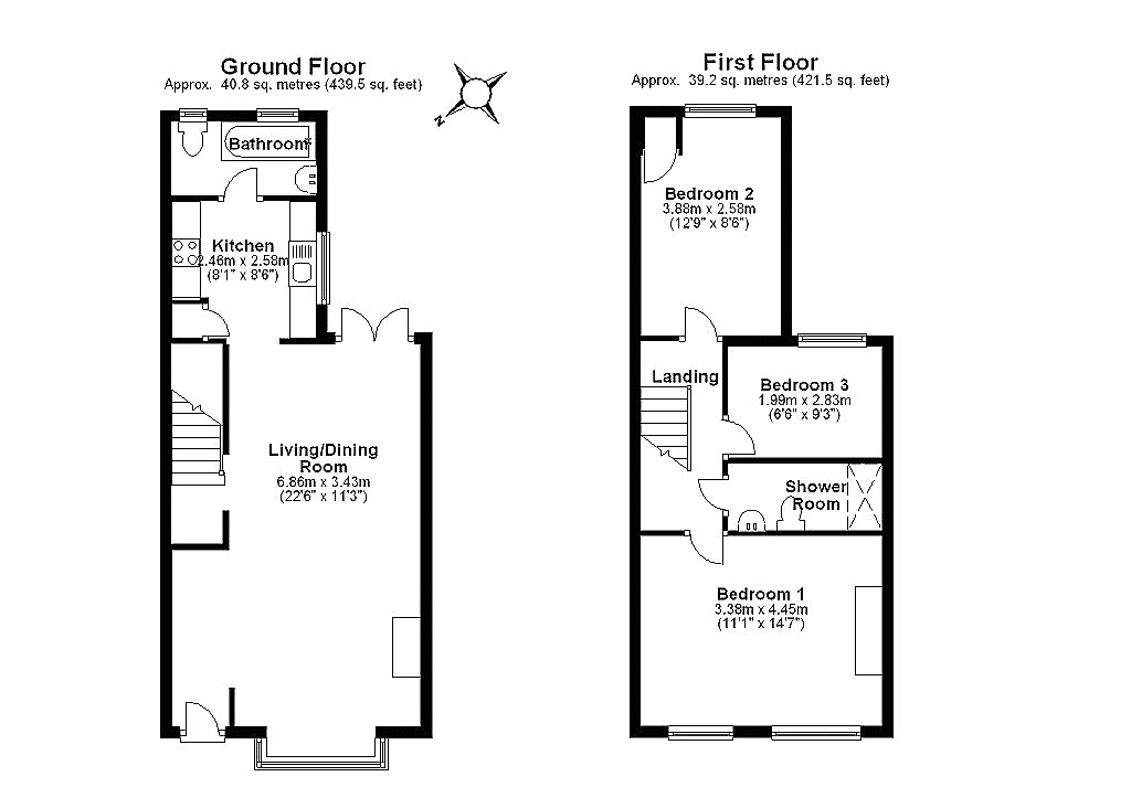 3 Bedrooms Terraced house for sale in Woking, Surrey GU21