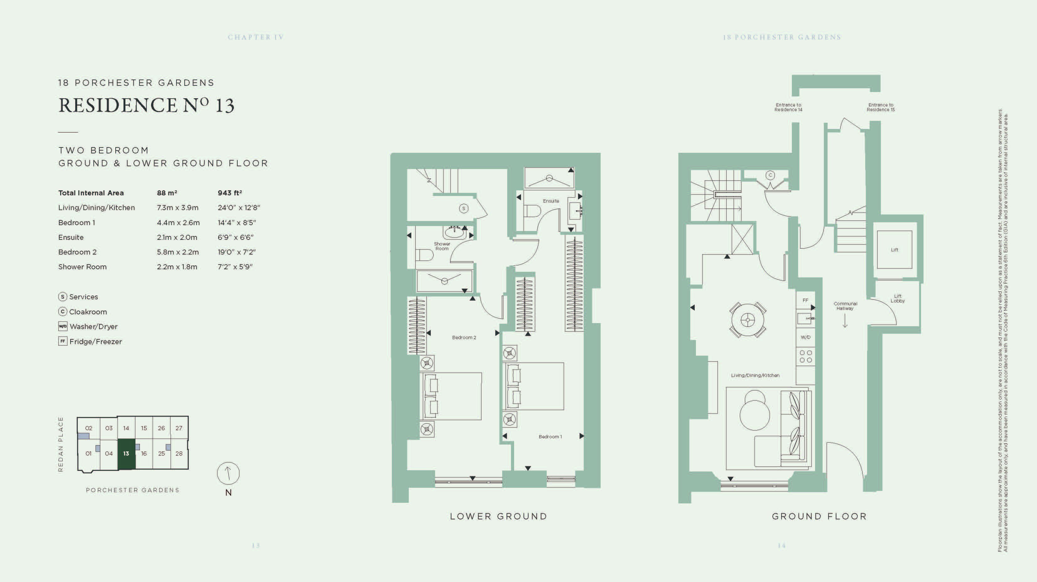 Apartment 5,, No. 18 Porchester Gardens, London floorplan