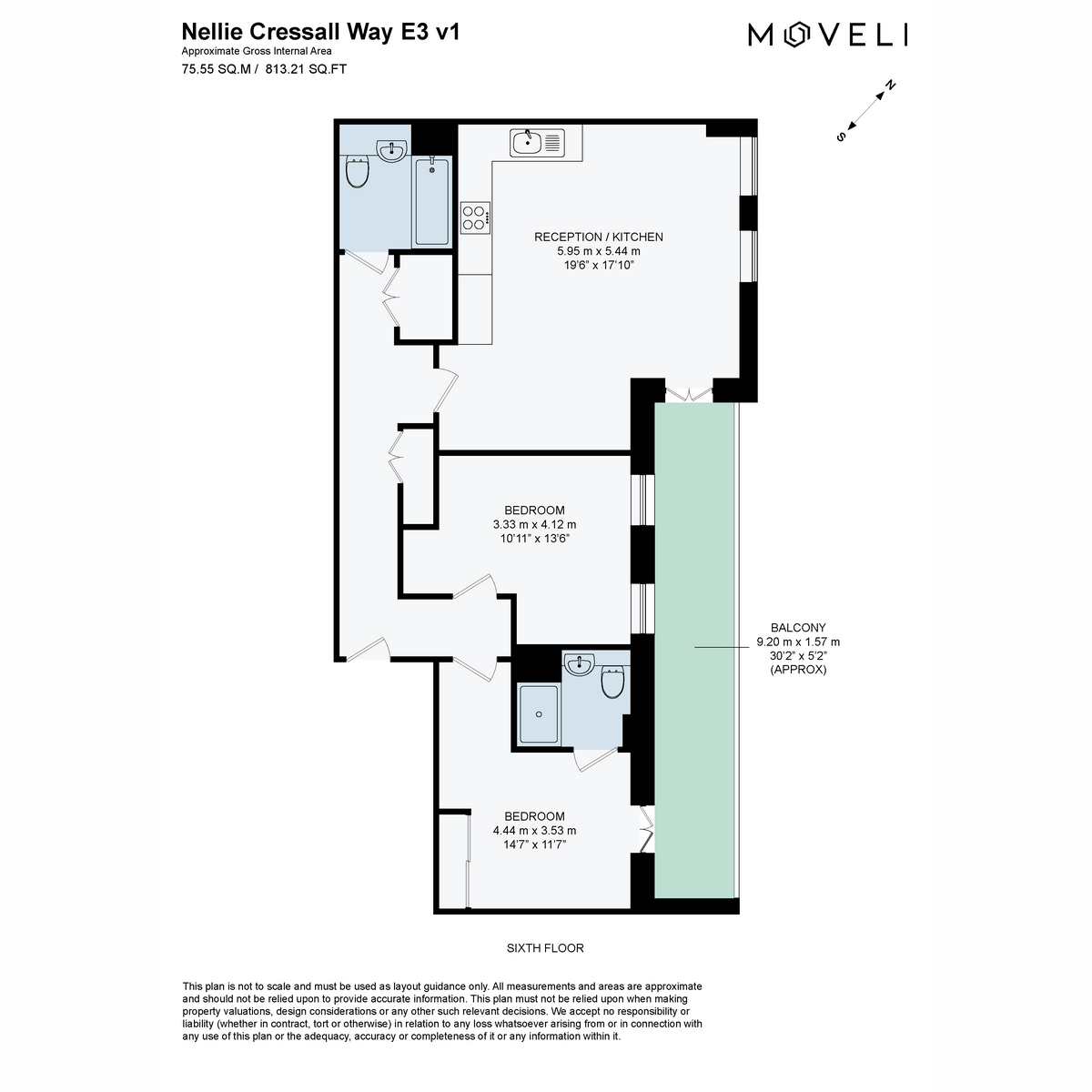 Flat 603, 24, Nellie Cressall Way, London floorplan