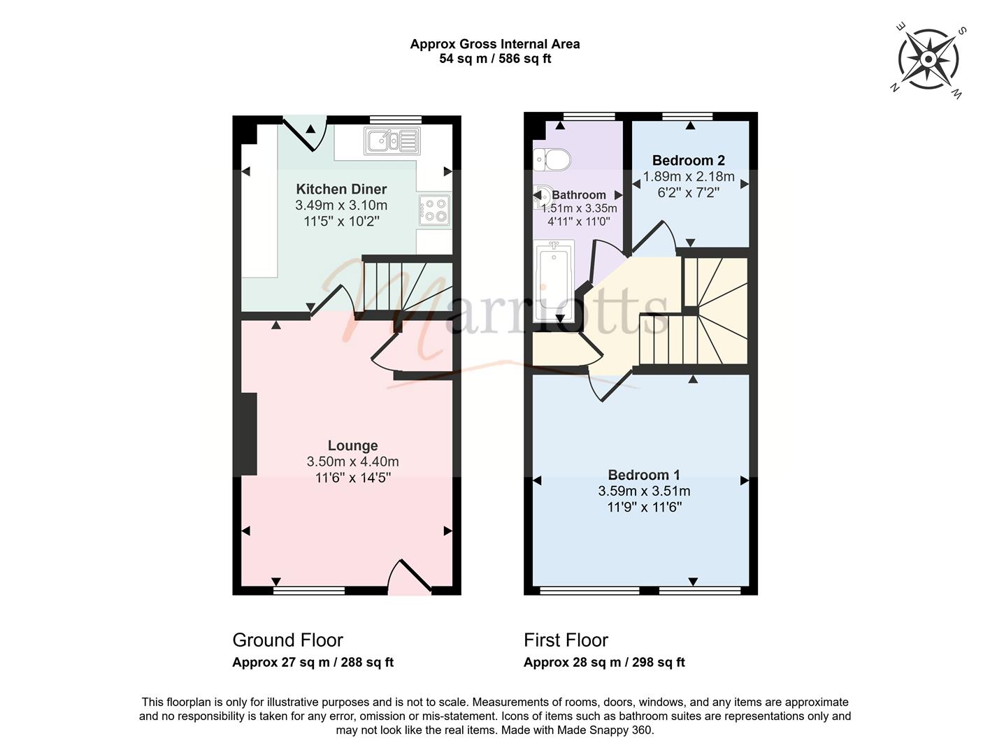 72, Okehampton Crescent, Nottingham floorplan