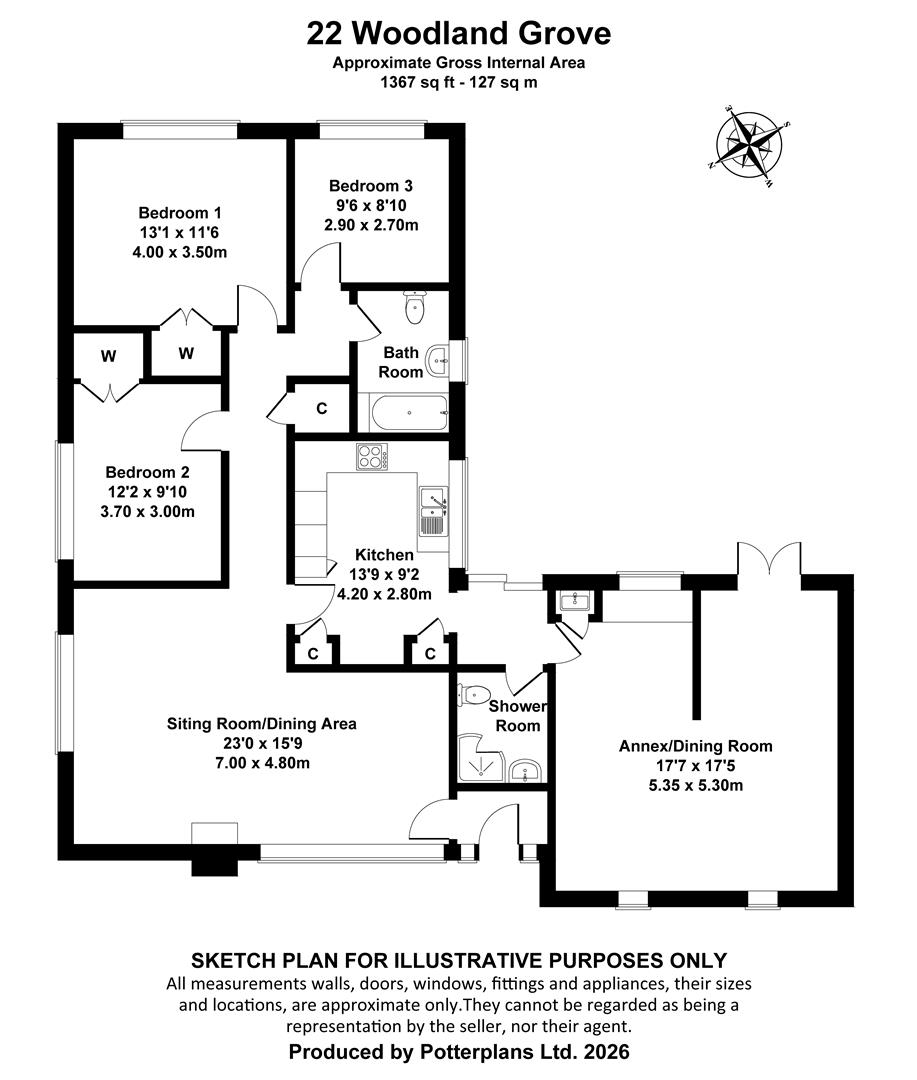22, Woodland Grove, Bembridge floorplan