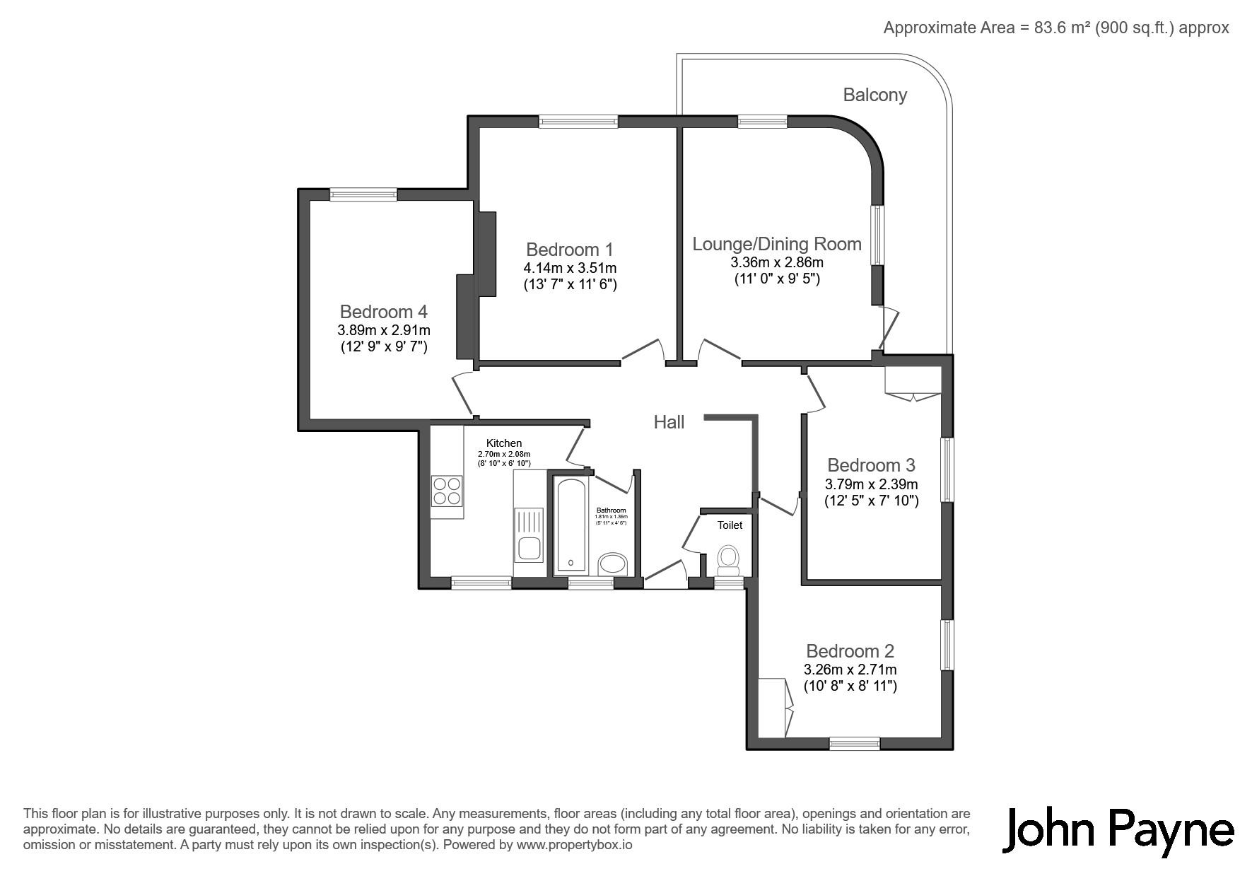 Flat 8, Kimber House, Barnfield Road, London floorplan