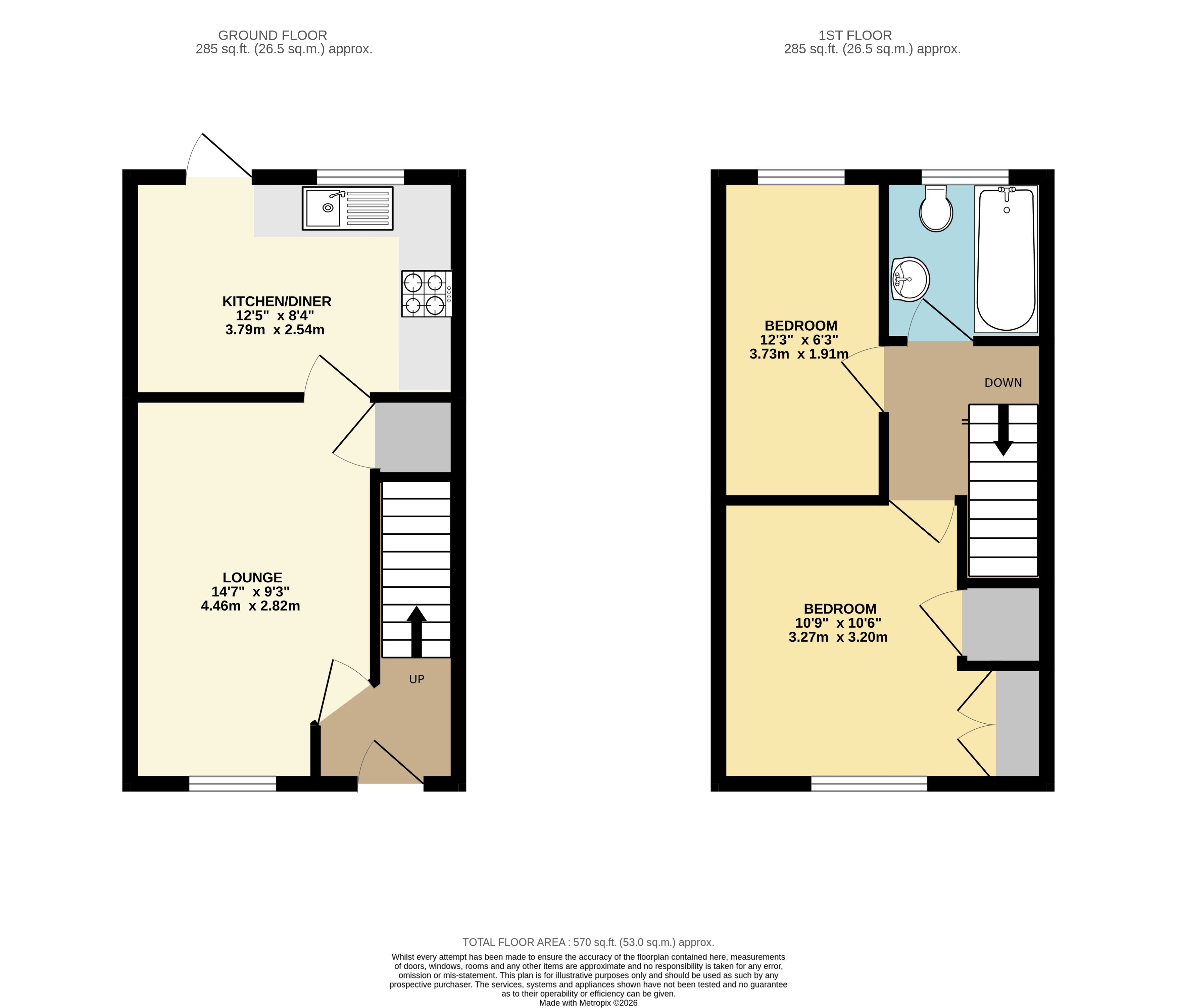3, Dorking Place, Shenley Brook End floorplan