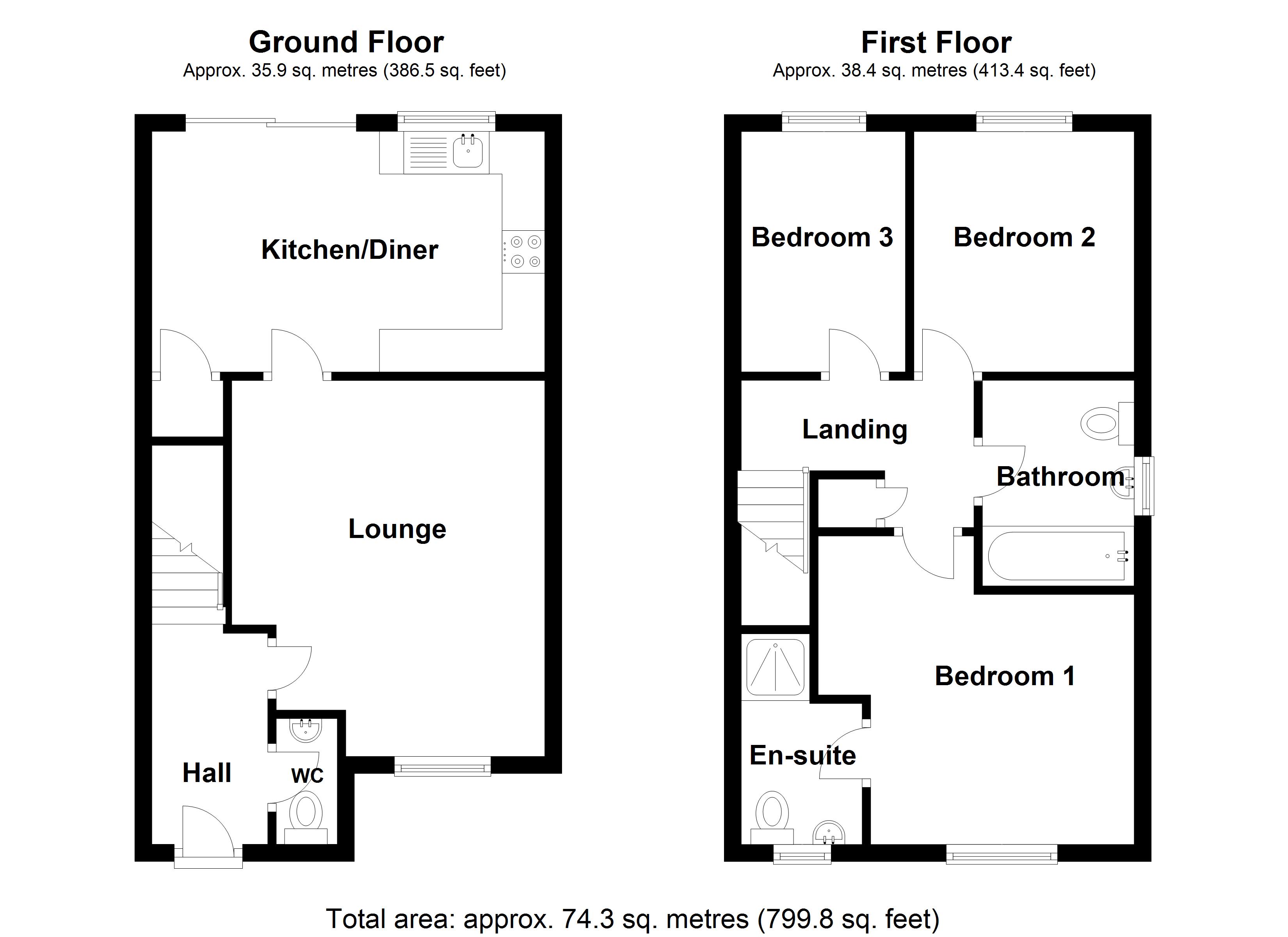 21, Rye Close, Lincolnshire floorplan