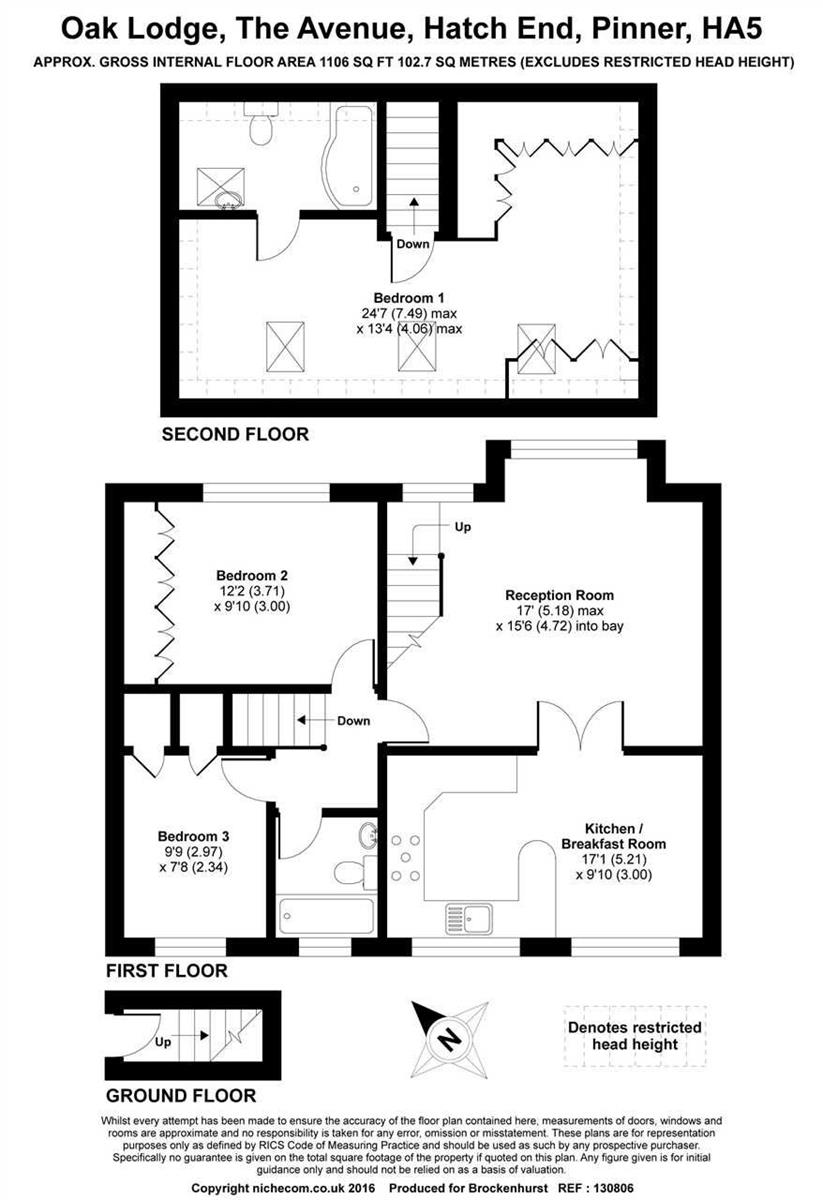Oak Lodge, A The Avenue, Hatch End, Pinner HA5, 3 bedroom flat to rent