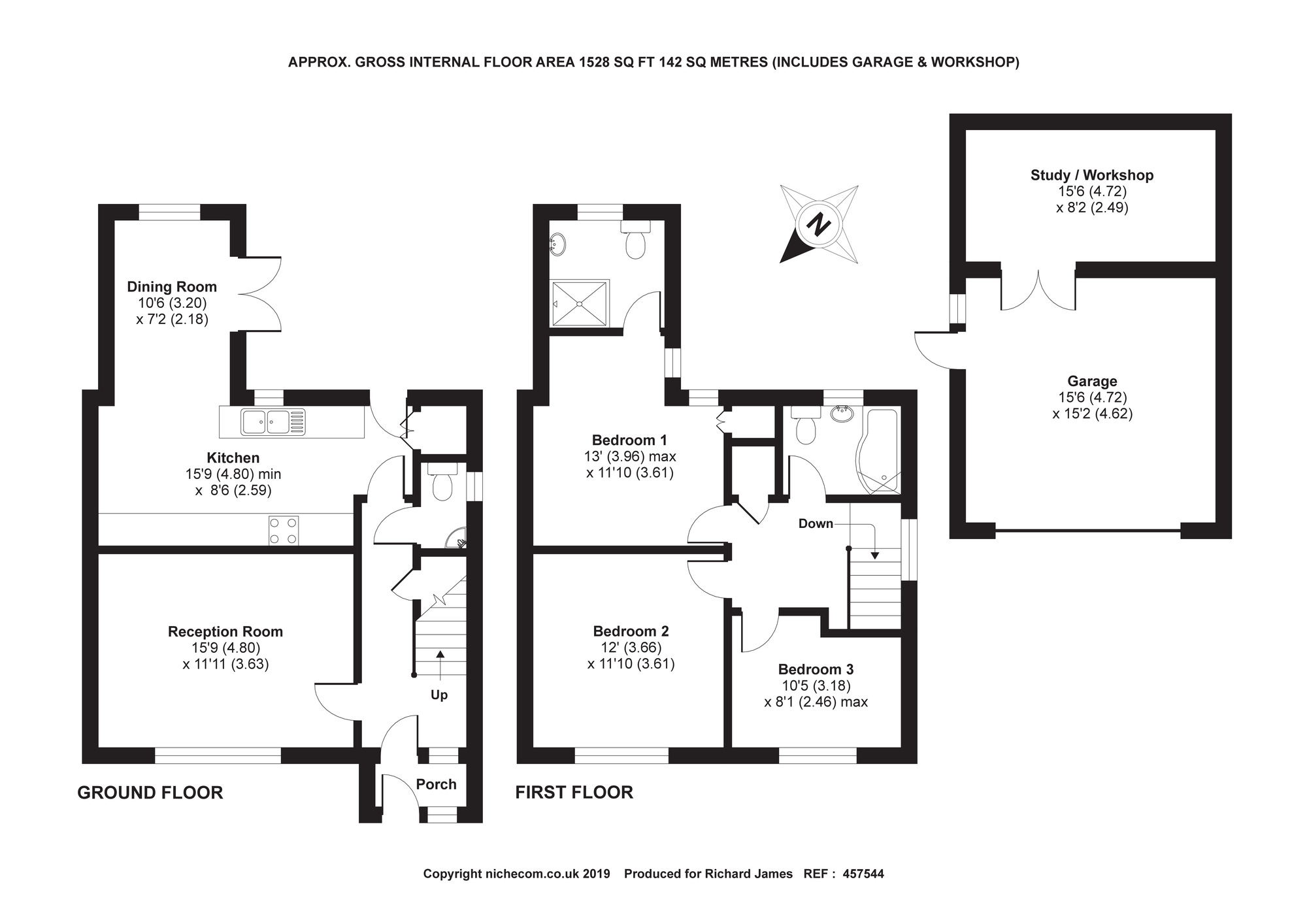 3 Bedrooms Semi-detached house for sale in Downsmead, Baydon, Marlborough, Marlborough, Wiltshire SN8