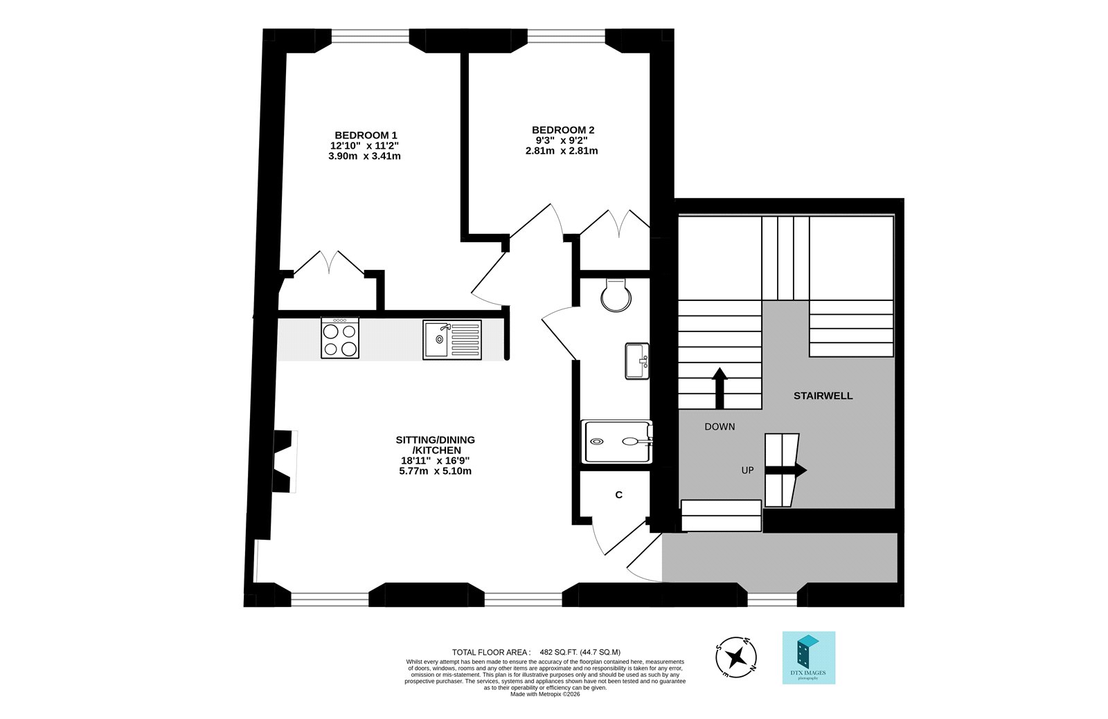 Flat 2, 28, City Road, Fife floorplan