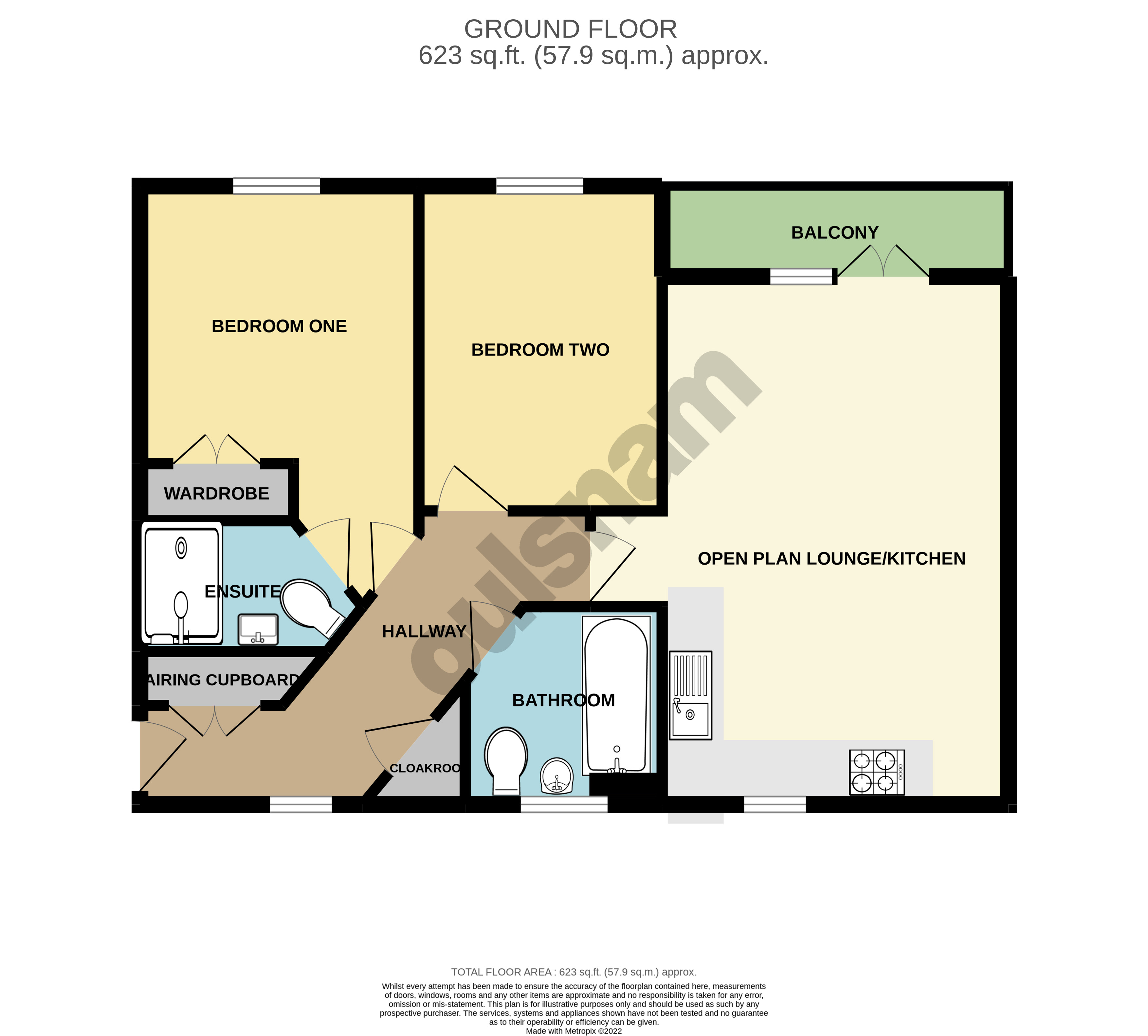 Brock Close, Rubery, Rednal, Birmingham B45, 2 bedroom flat for sale