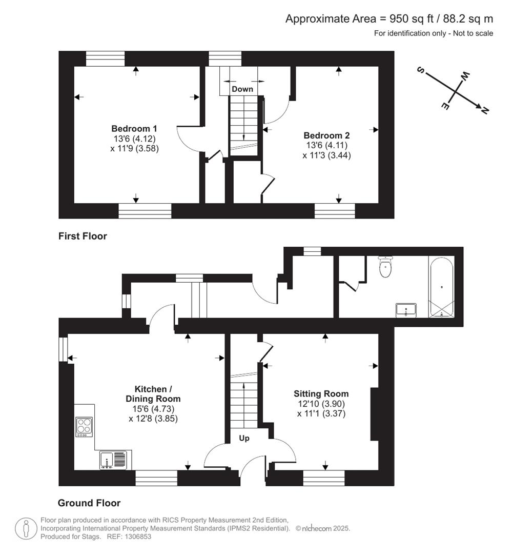 2 Pembroke Cottages, Fore Street, Penzance floorplan