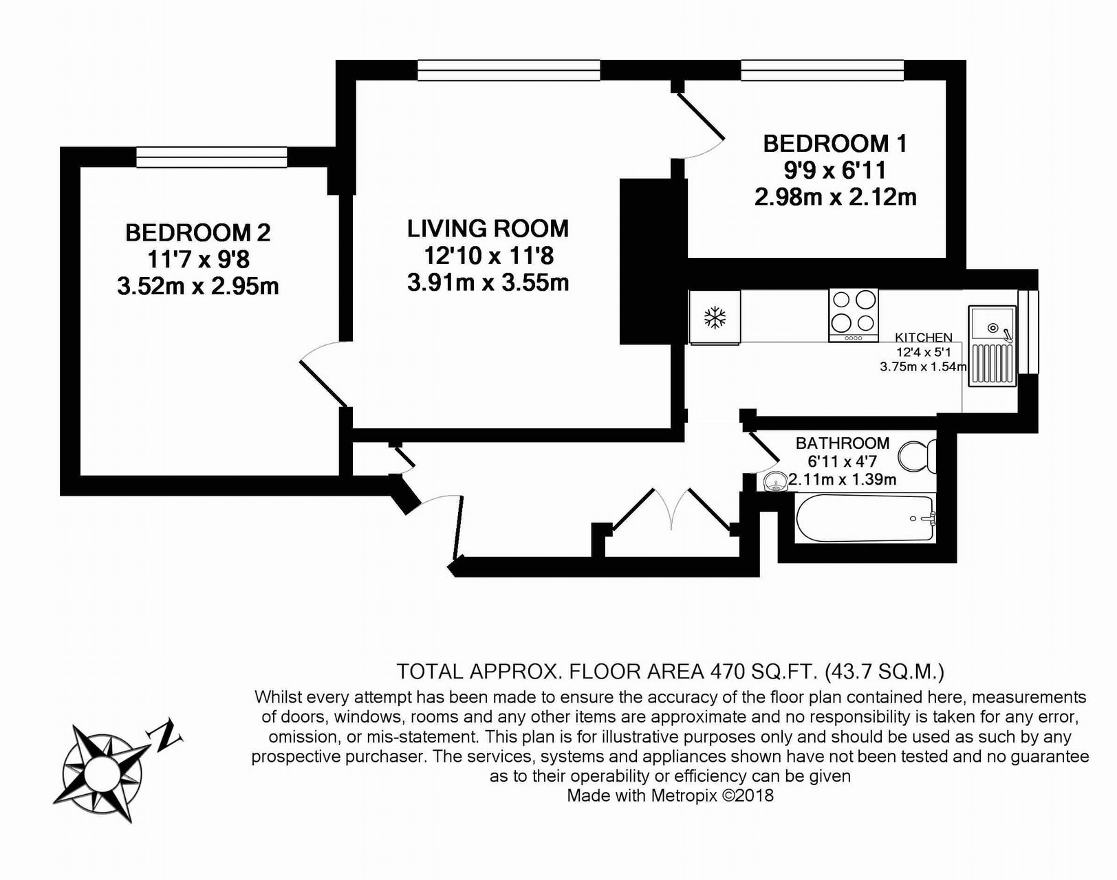 2 Bedrooms Flat to rent in Holmefield Court, Belsize Grove, London NW3