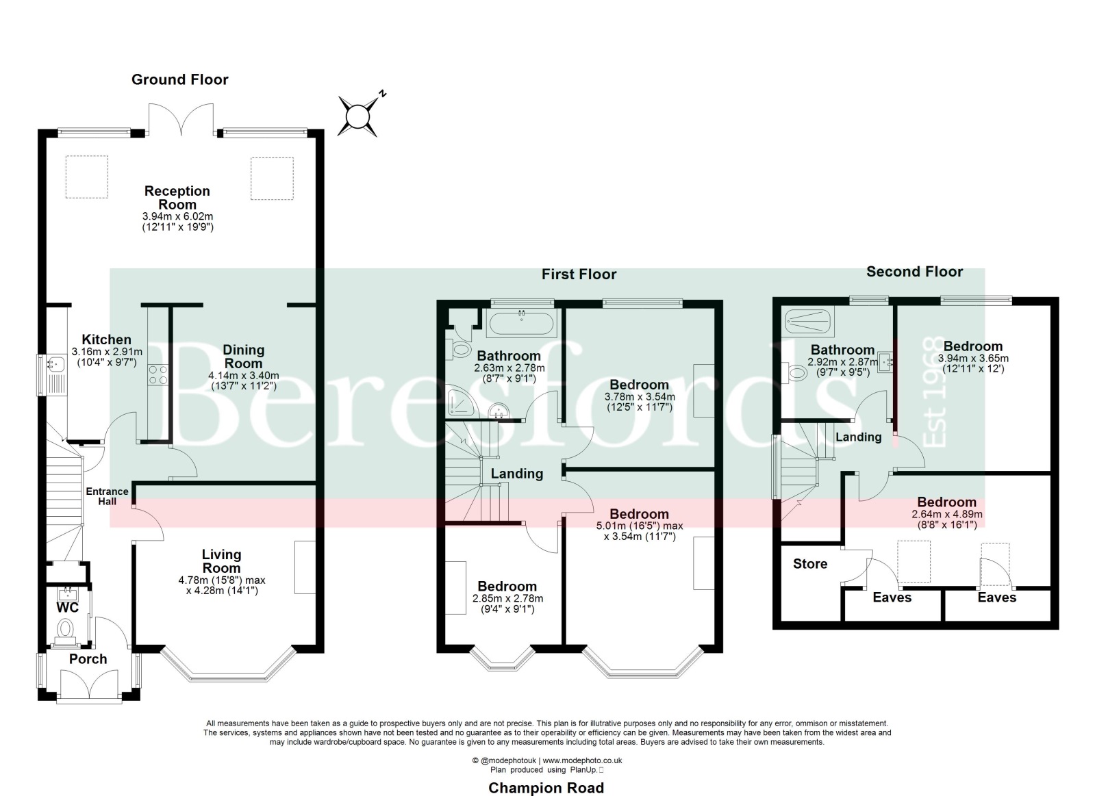 13, Champion Road, Upminster floorplan