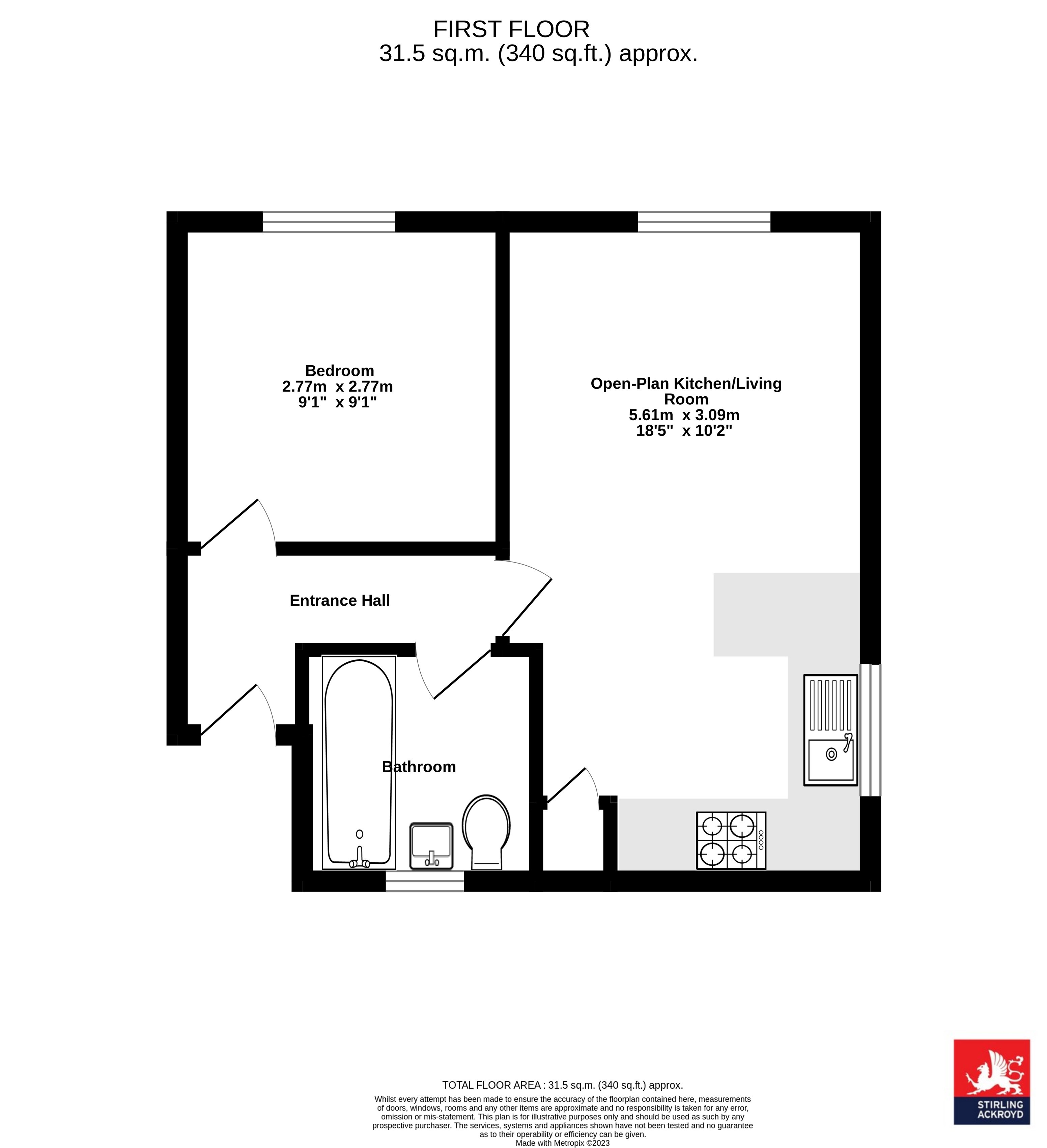 Fairfield Avenue, StainesUponThames, Surrey TW18, 1 bedroom flat for