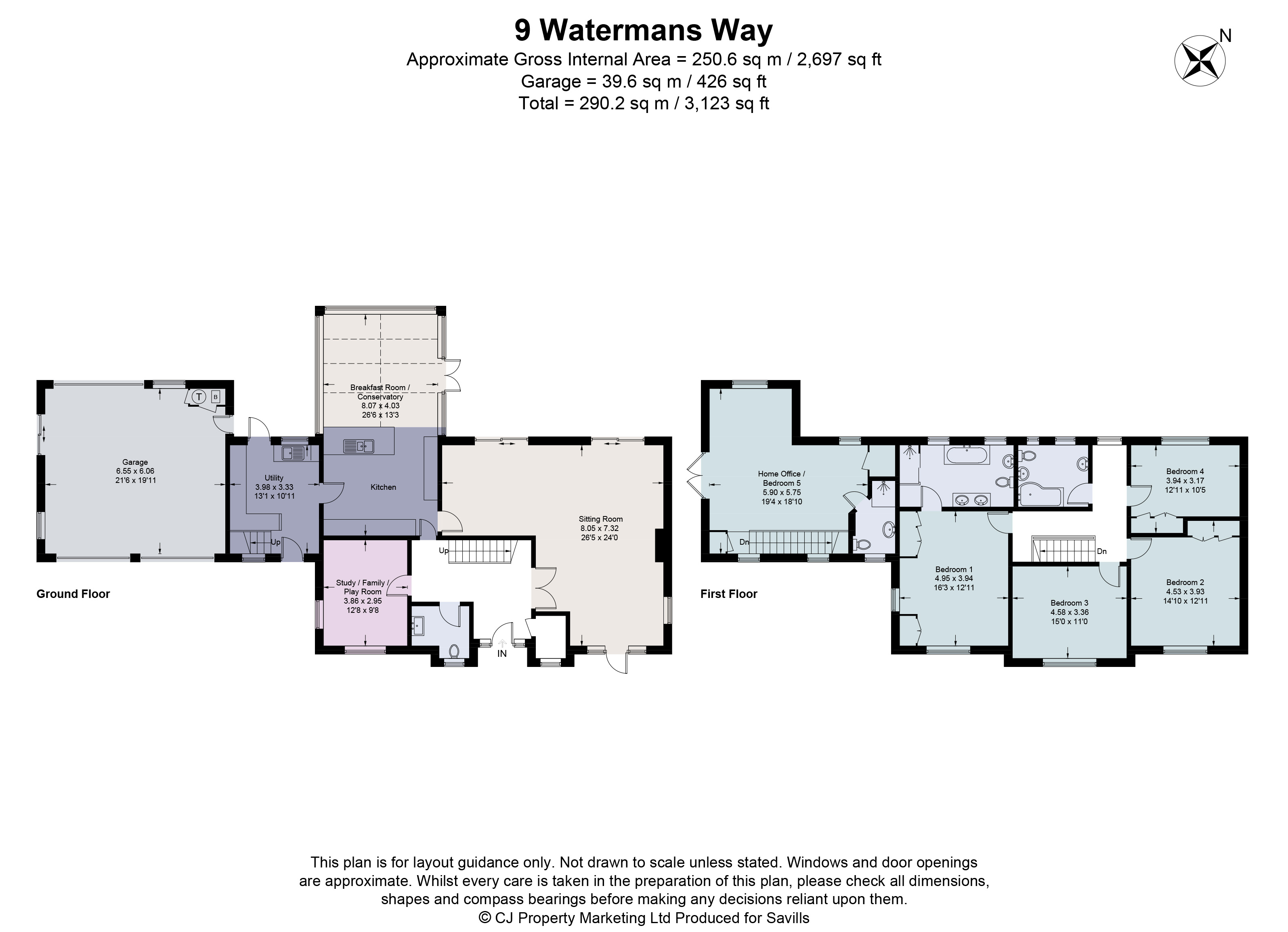 9, Watermans Way, Reading floorplan