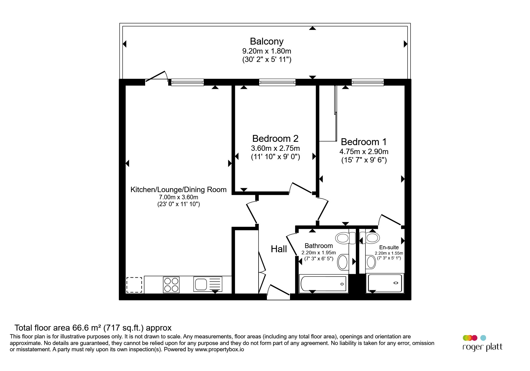 Flat 49, Crossways, Windsor Road, Slough floorplan
