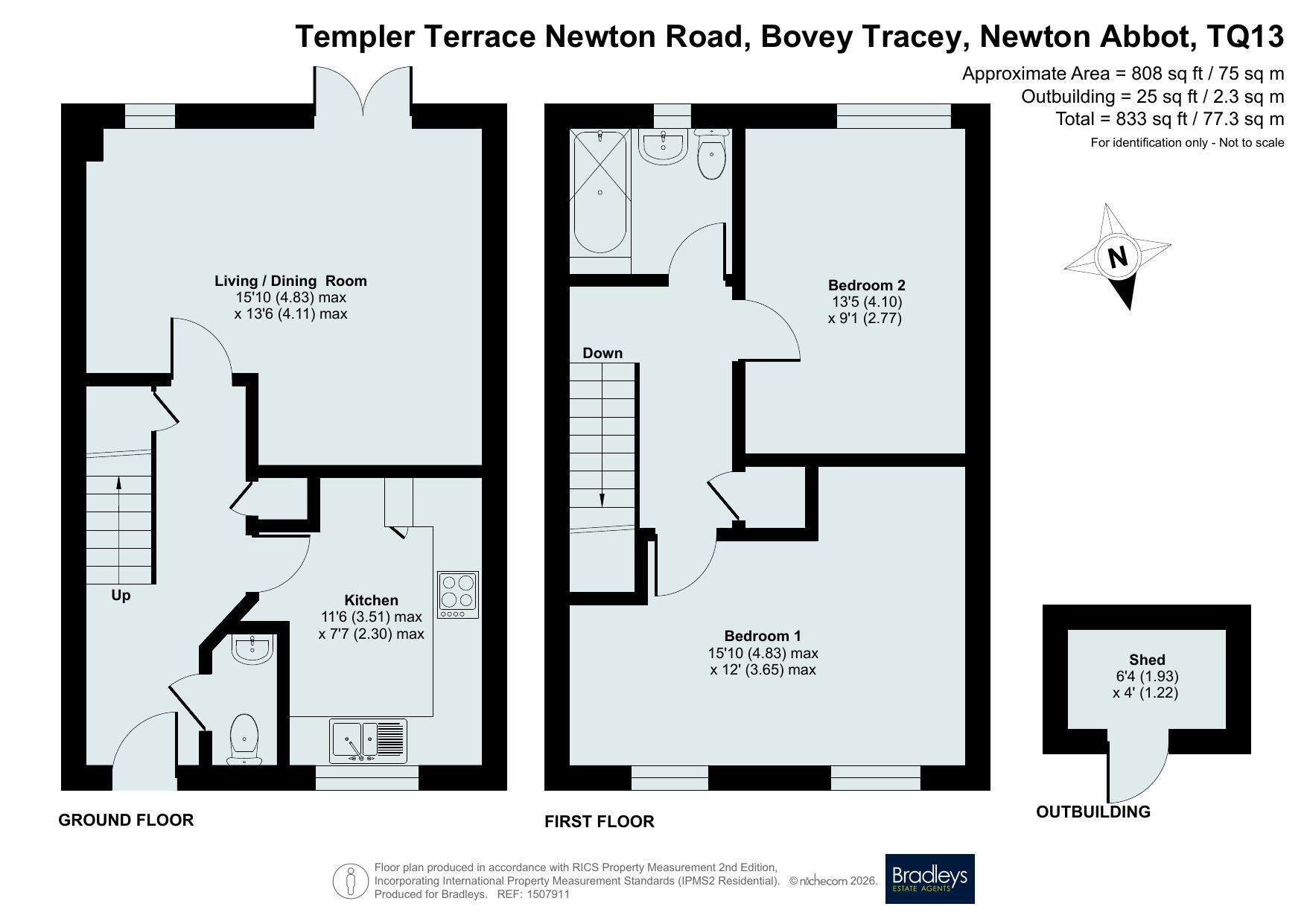 2 Templer Terrace,, Newton Road, Newton Abbot floorplan