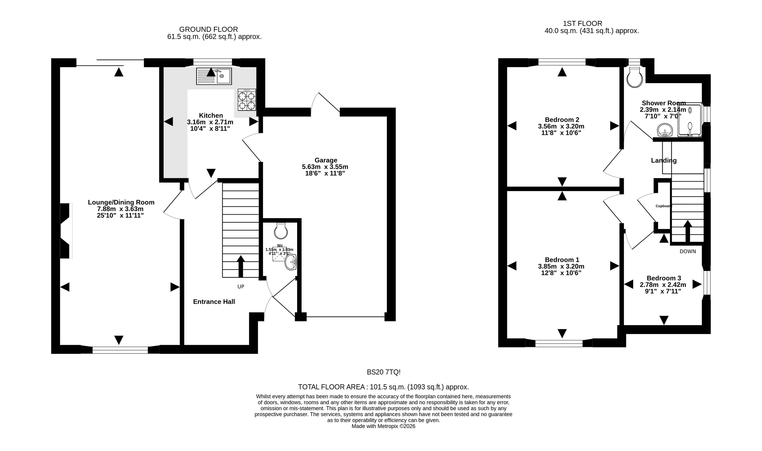 41 Priory Road, Bristol floorplan