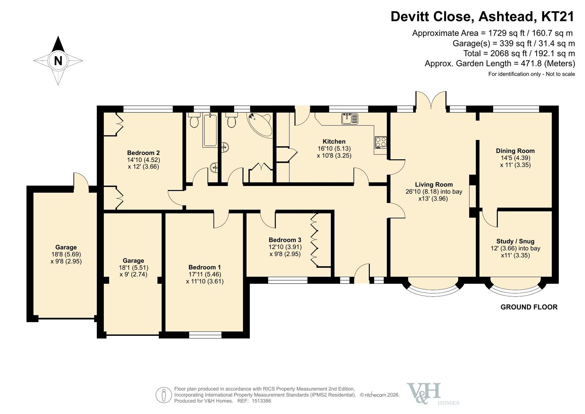 21 Devitt Close, Ashtead floorplan