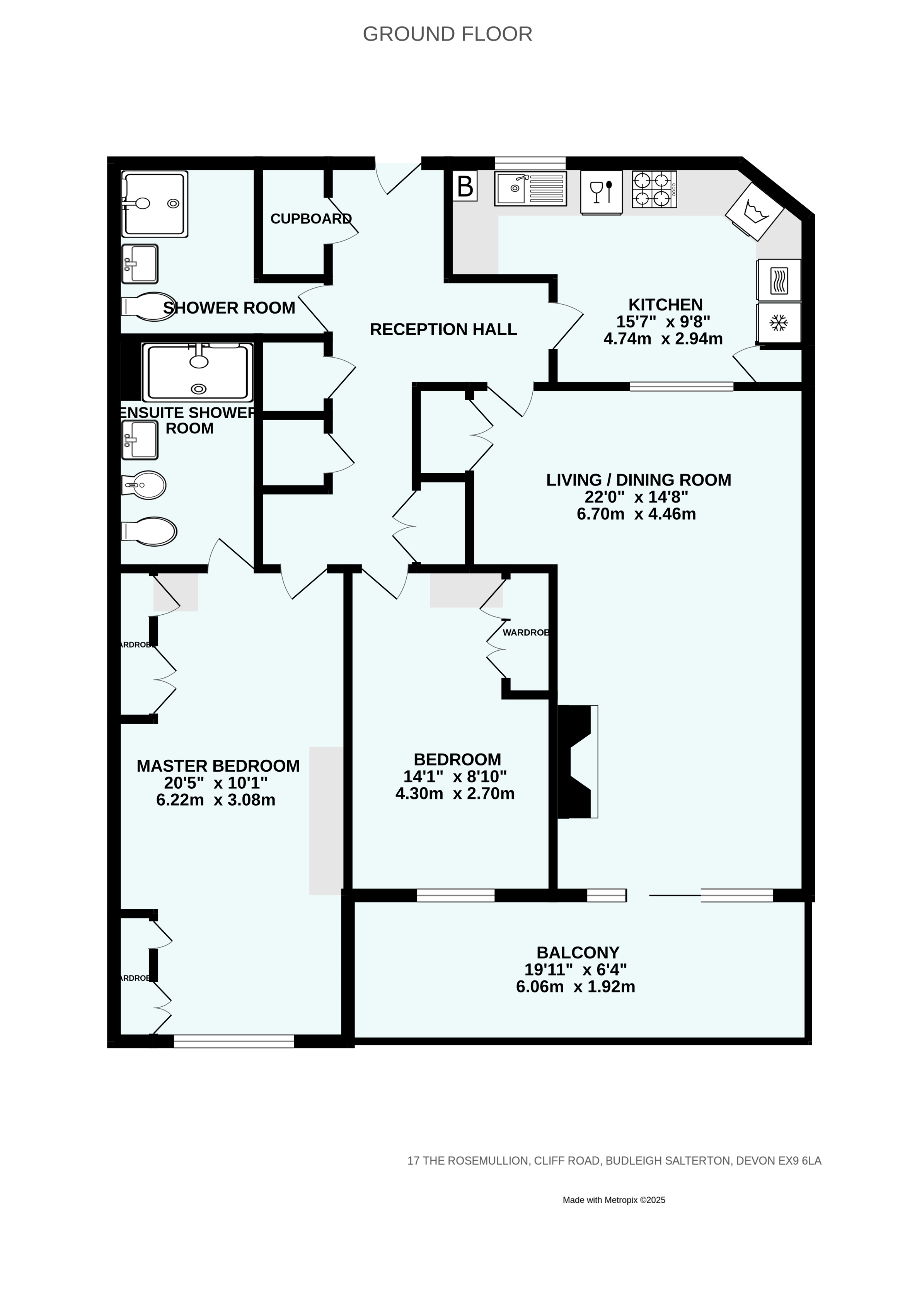 17, The Rosemullion, Budleigh Salterton floorplan
