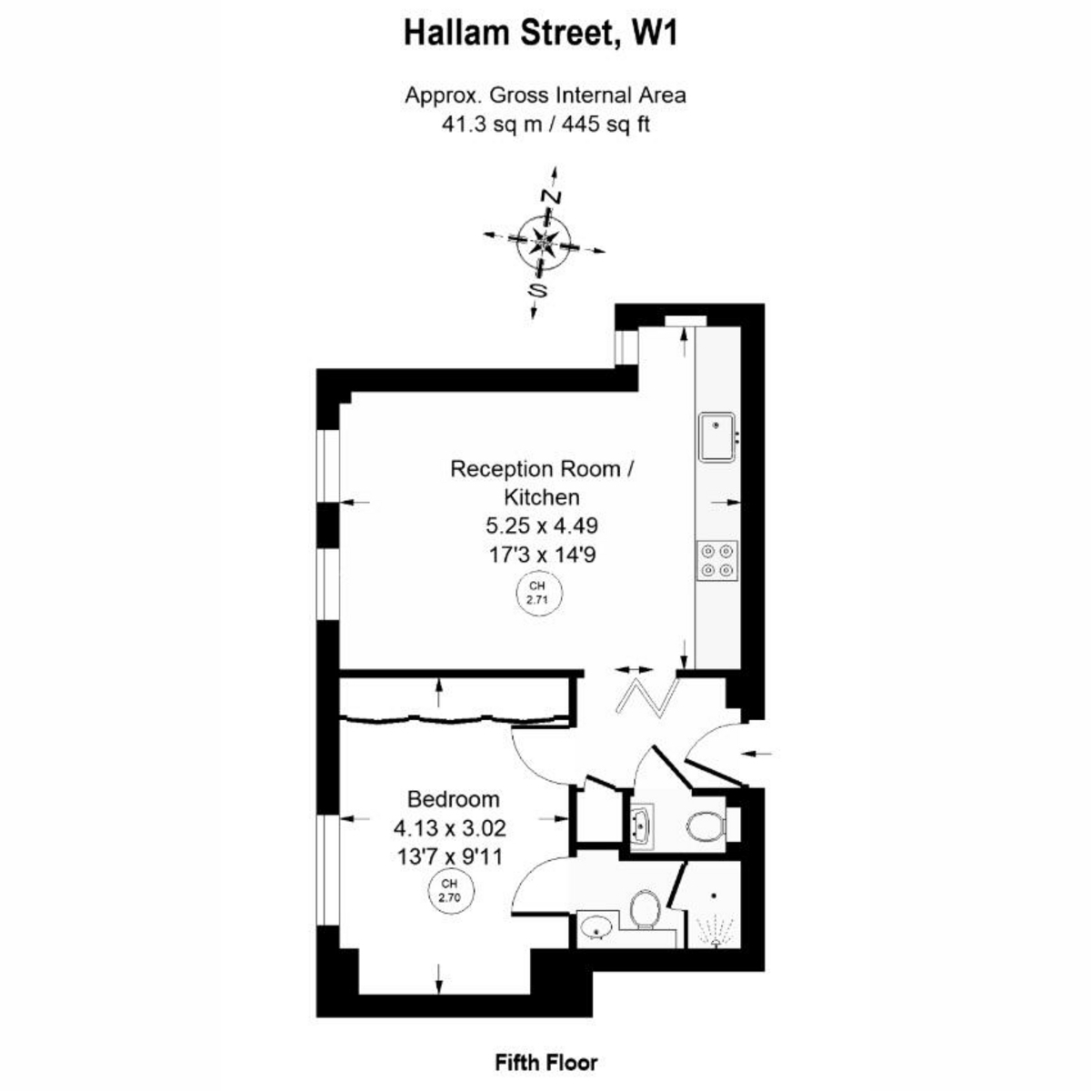 Flat Flat 79, 49, Hallam Street, London floorplan