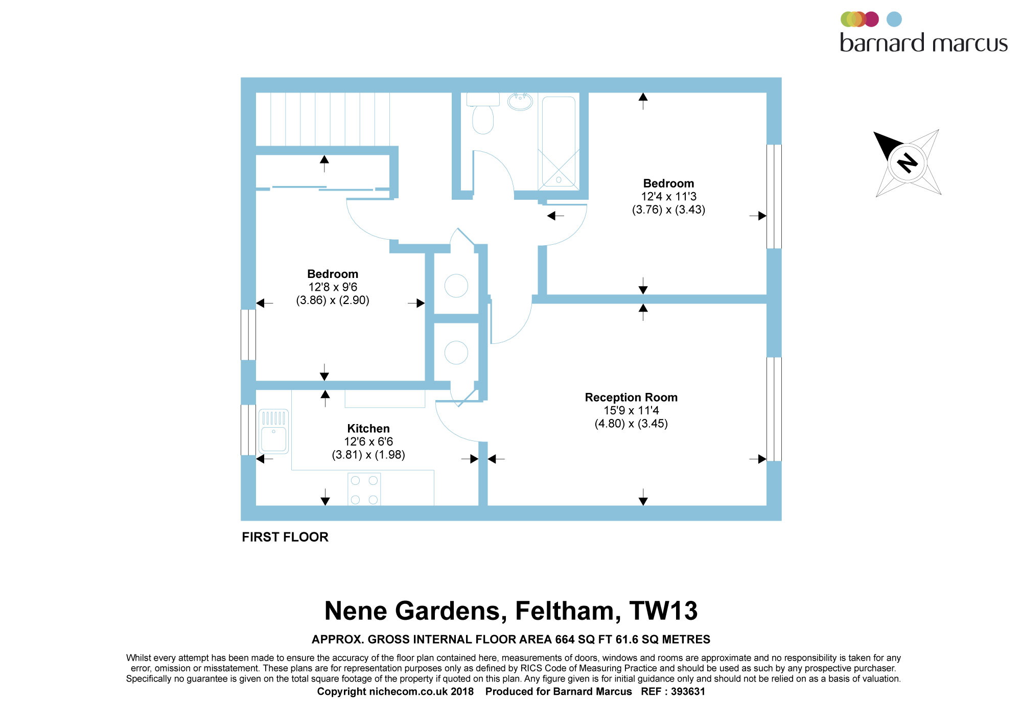 2 Bedrooms Flat for sale in Nene Gardens, Feltham TW13